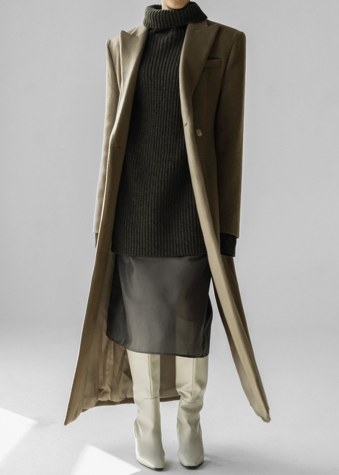 Melva Long Coat - Taupe