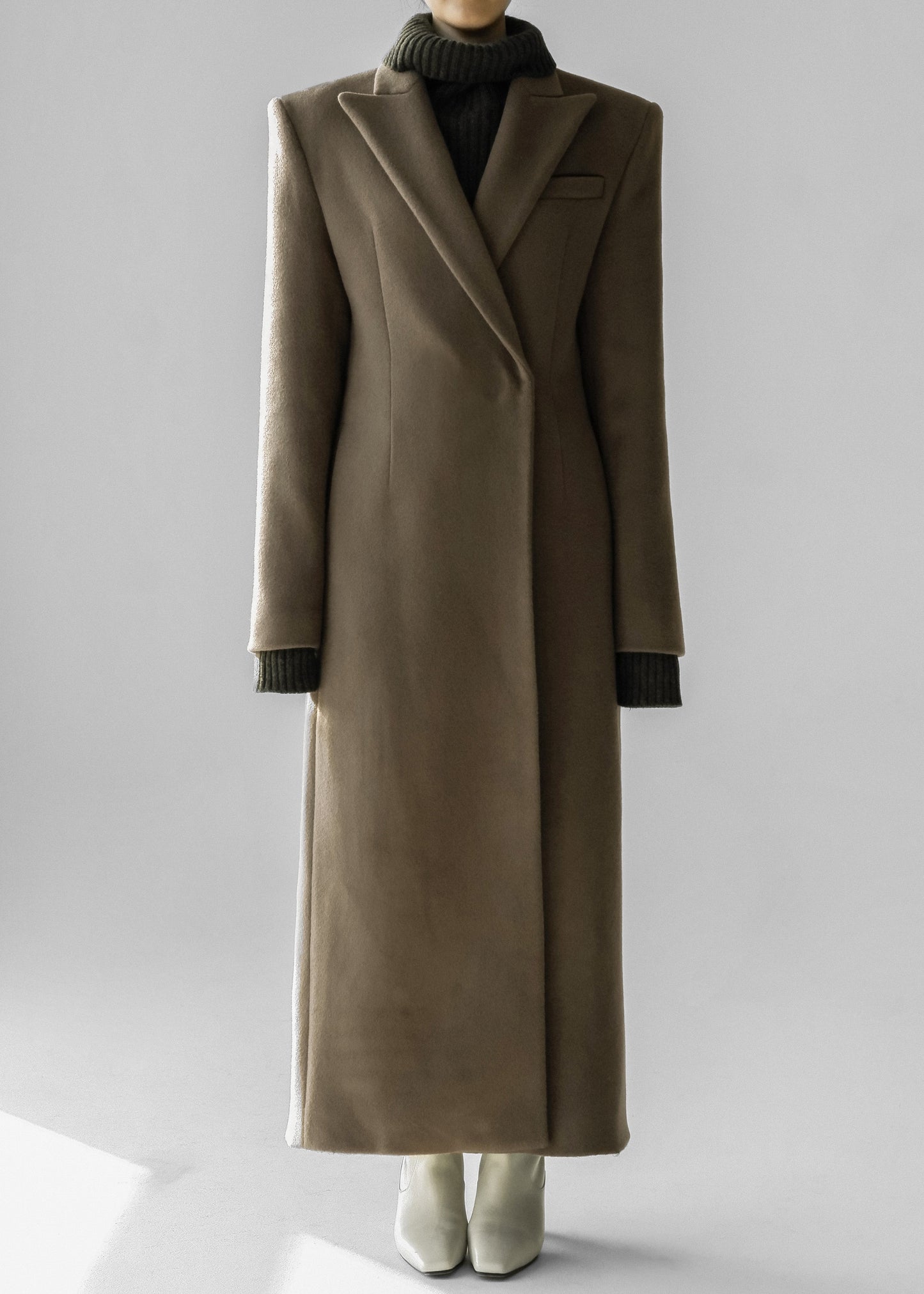 Melva Long Coat - Taupe