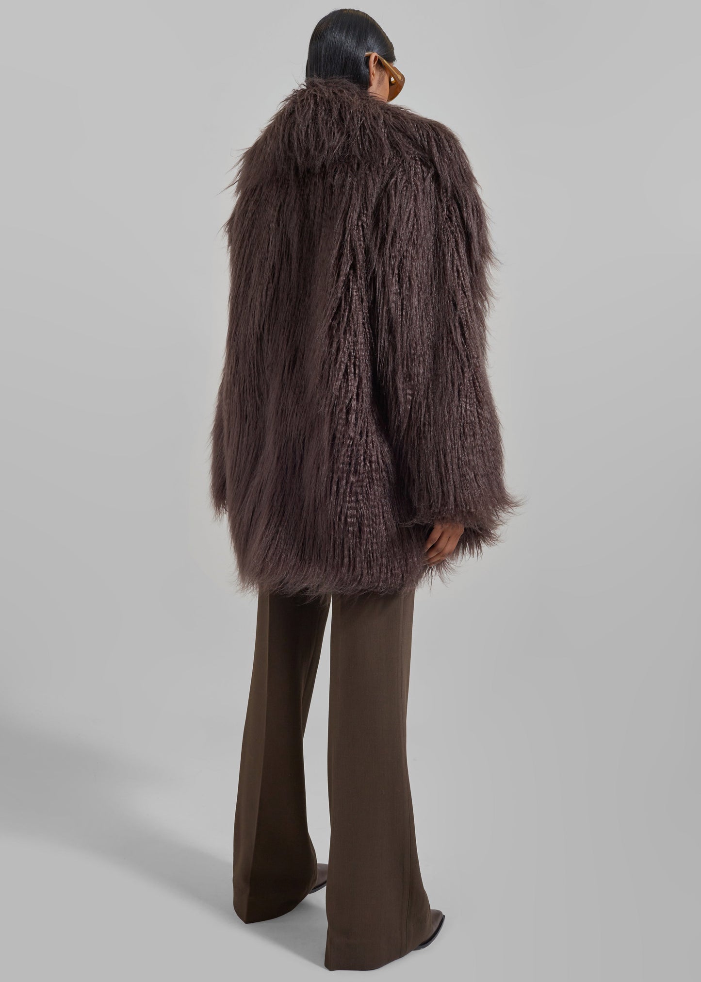 Miley Faux Fur Jacket - Brown