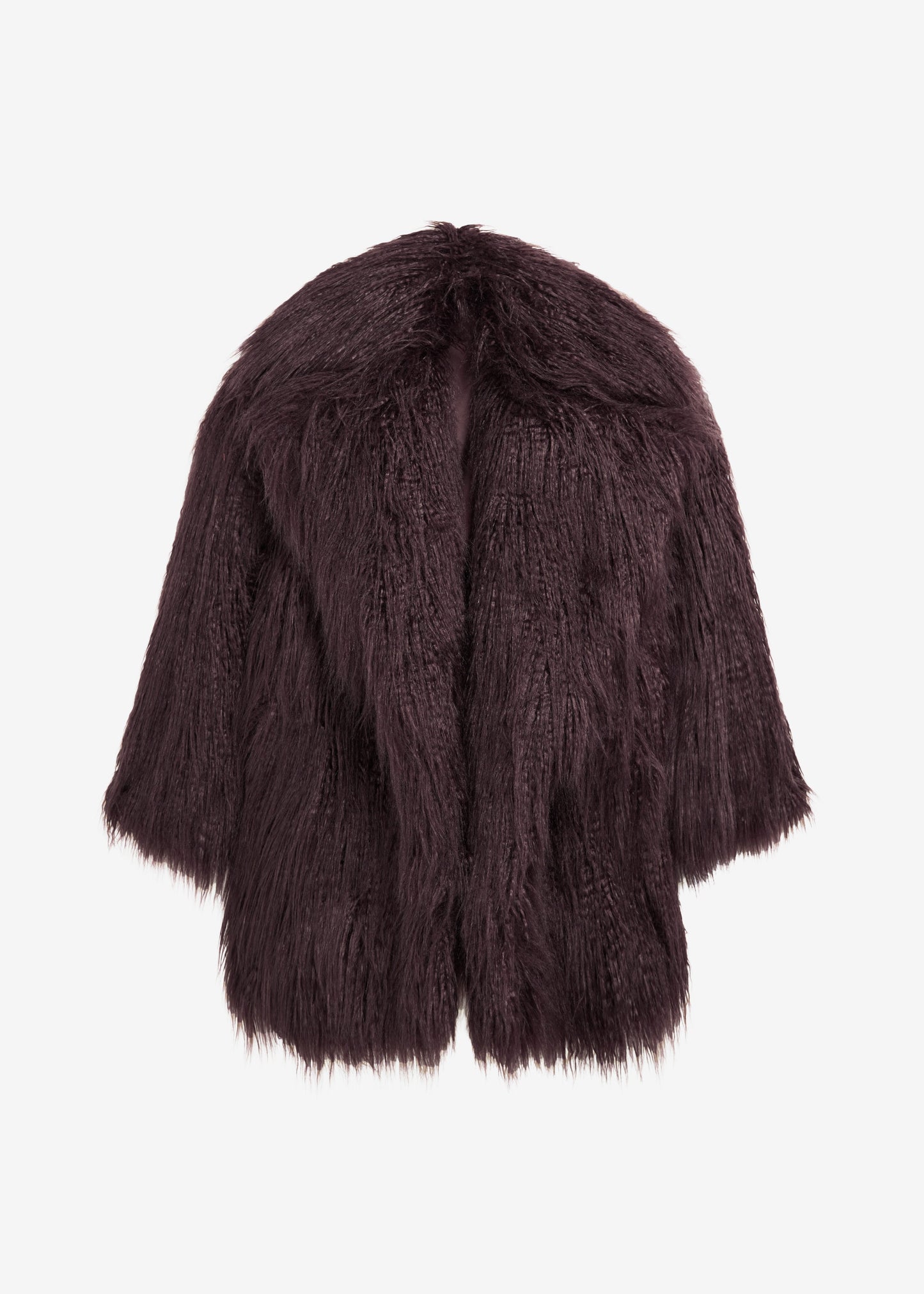 Miley Faux Fur Jacket - Dark Plum