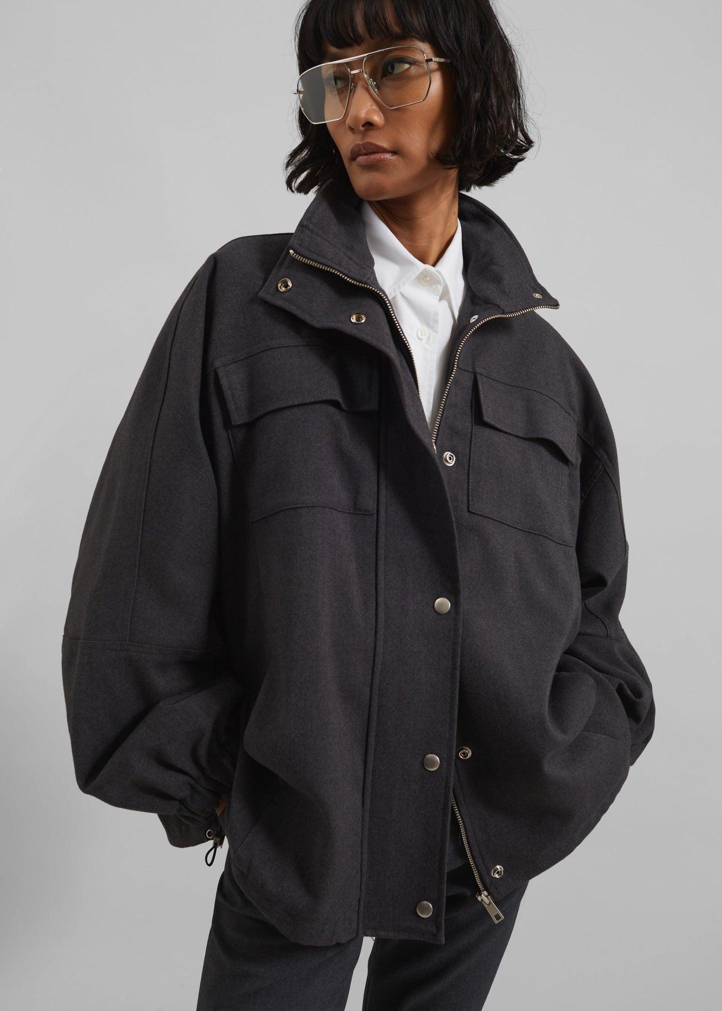 Monroy Utility Jacket - Charcoal