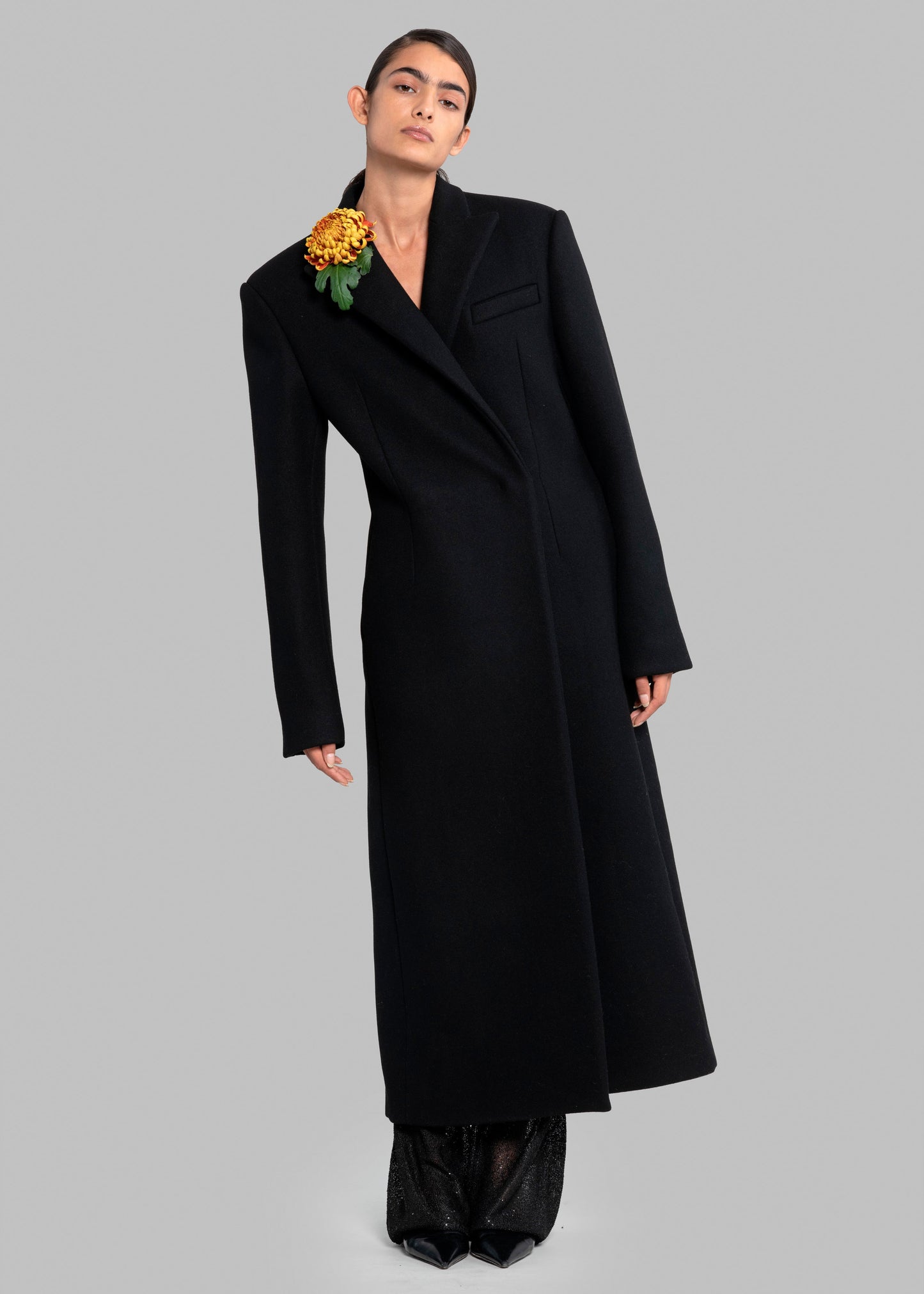 Melva Long Coat - Black