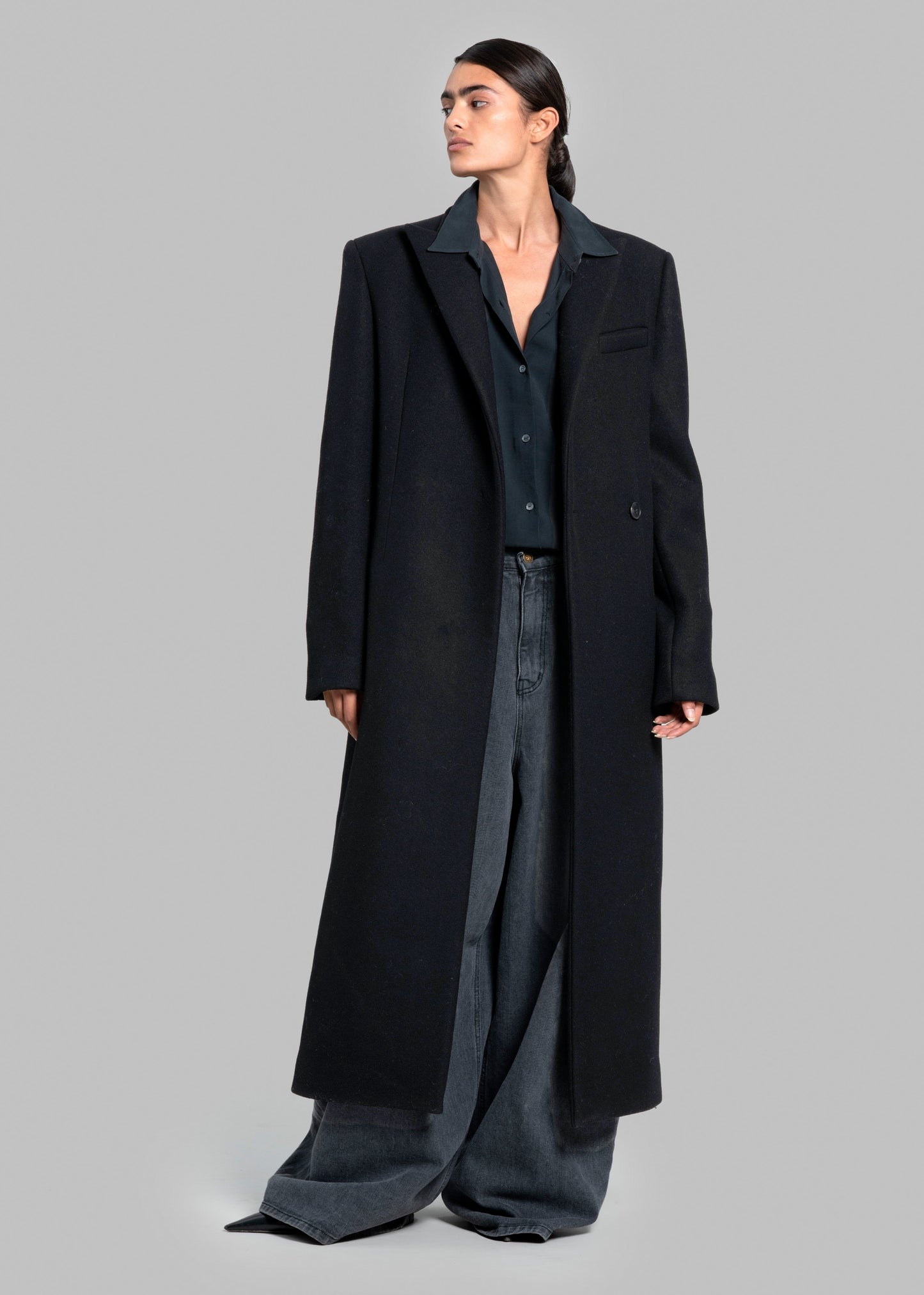 Melva Long Coat - Black