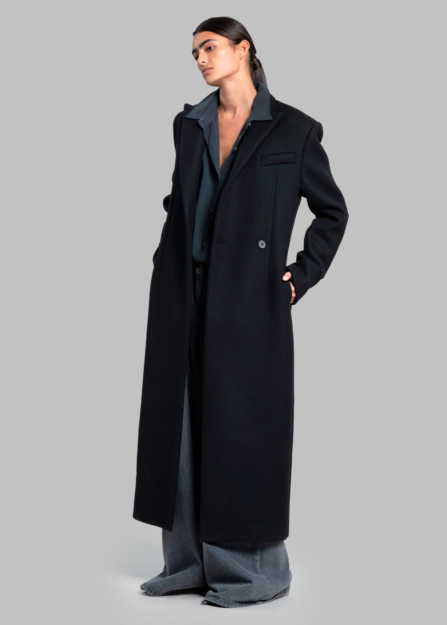 Melva Long Coat - Black