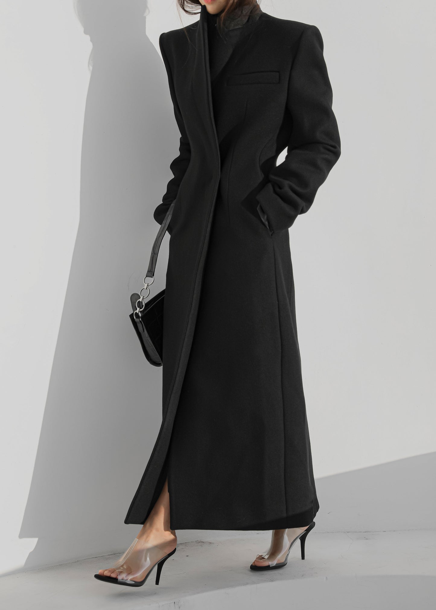 Melva Long Coat - Black