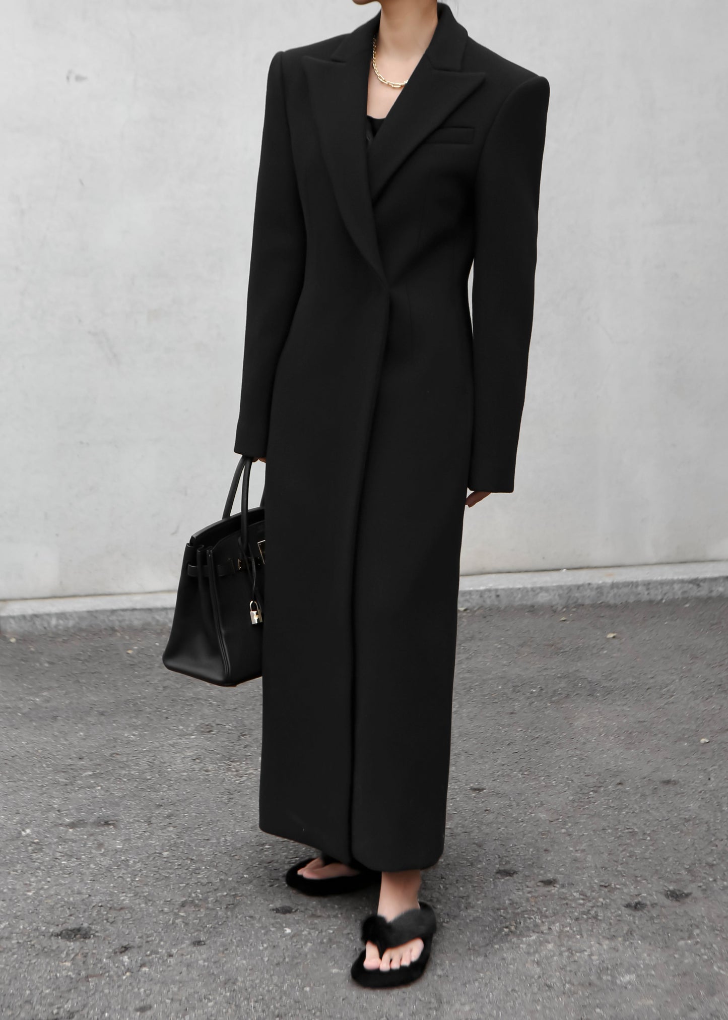 Melva Long Coat - Black