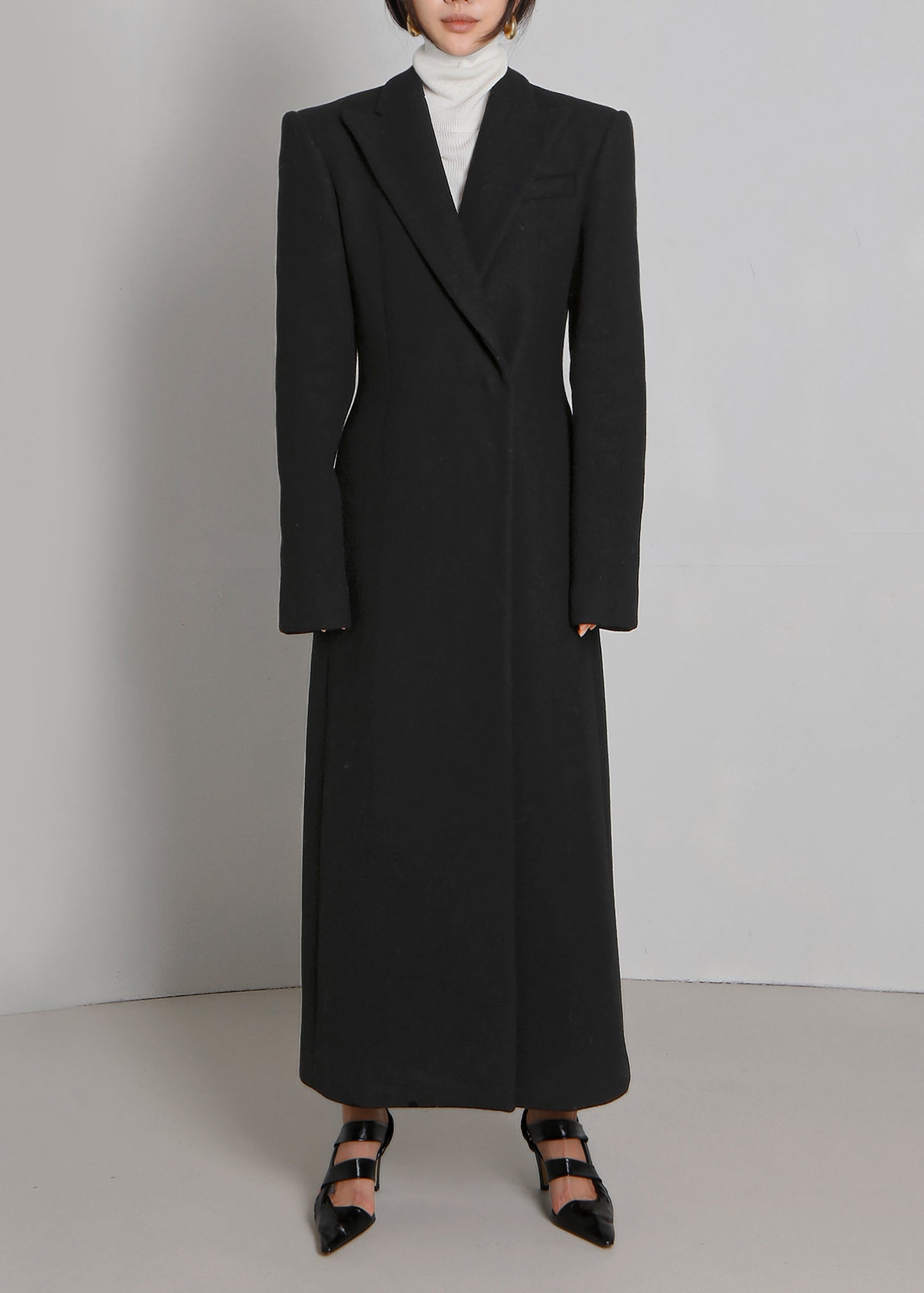 Melva Long Coat - Black