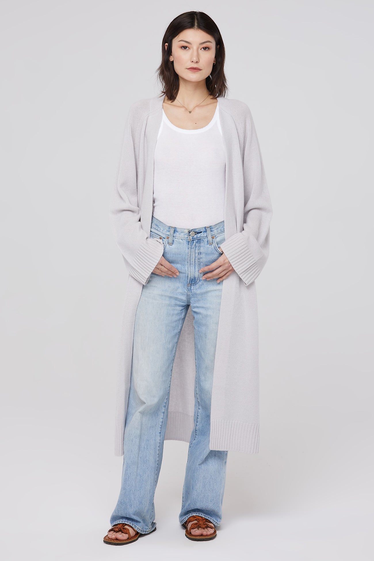 MAKENA LONGLINE CASHMERE CARDIGAN