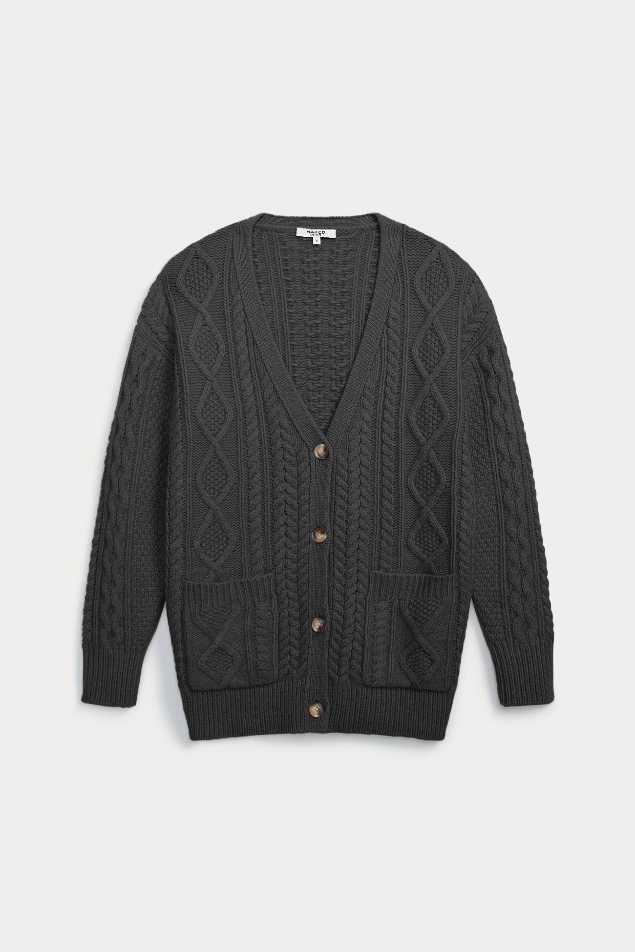 ROWENA CABLE KNIT CASHMERE CARDIGAN