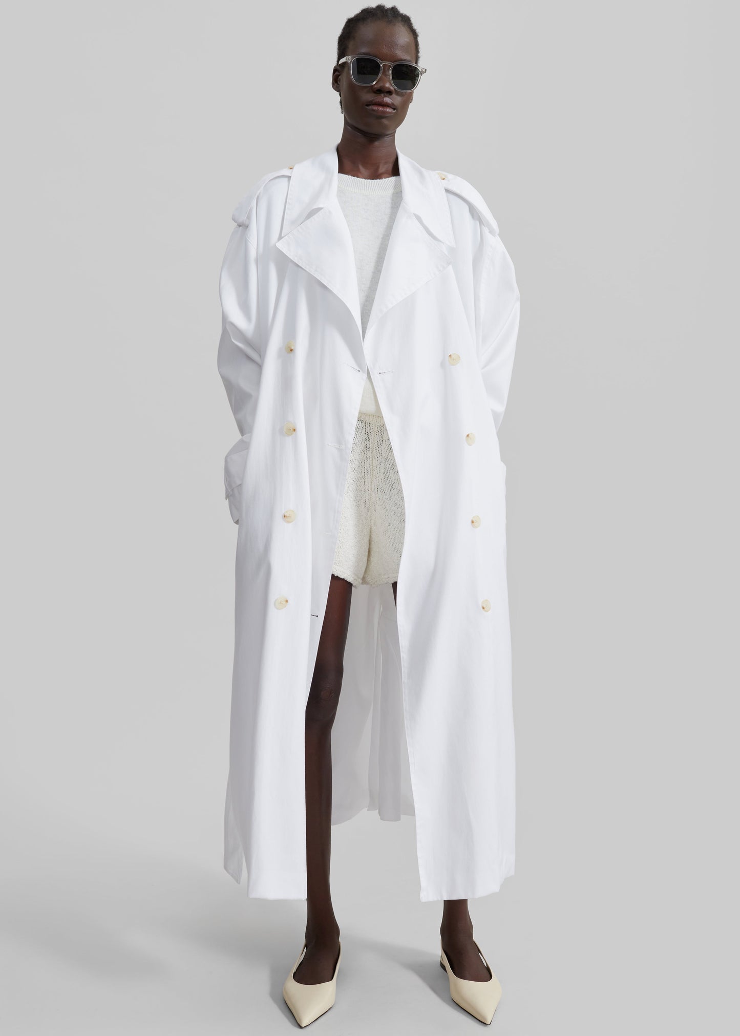 Nara Trench Coat - White