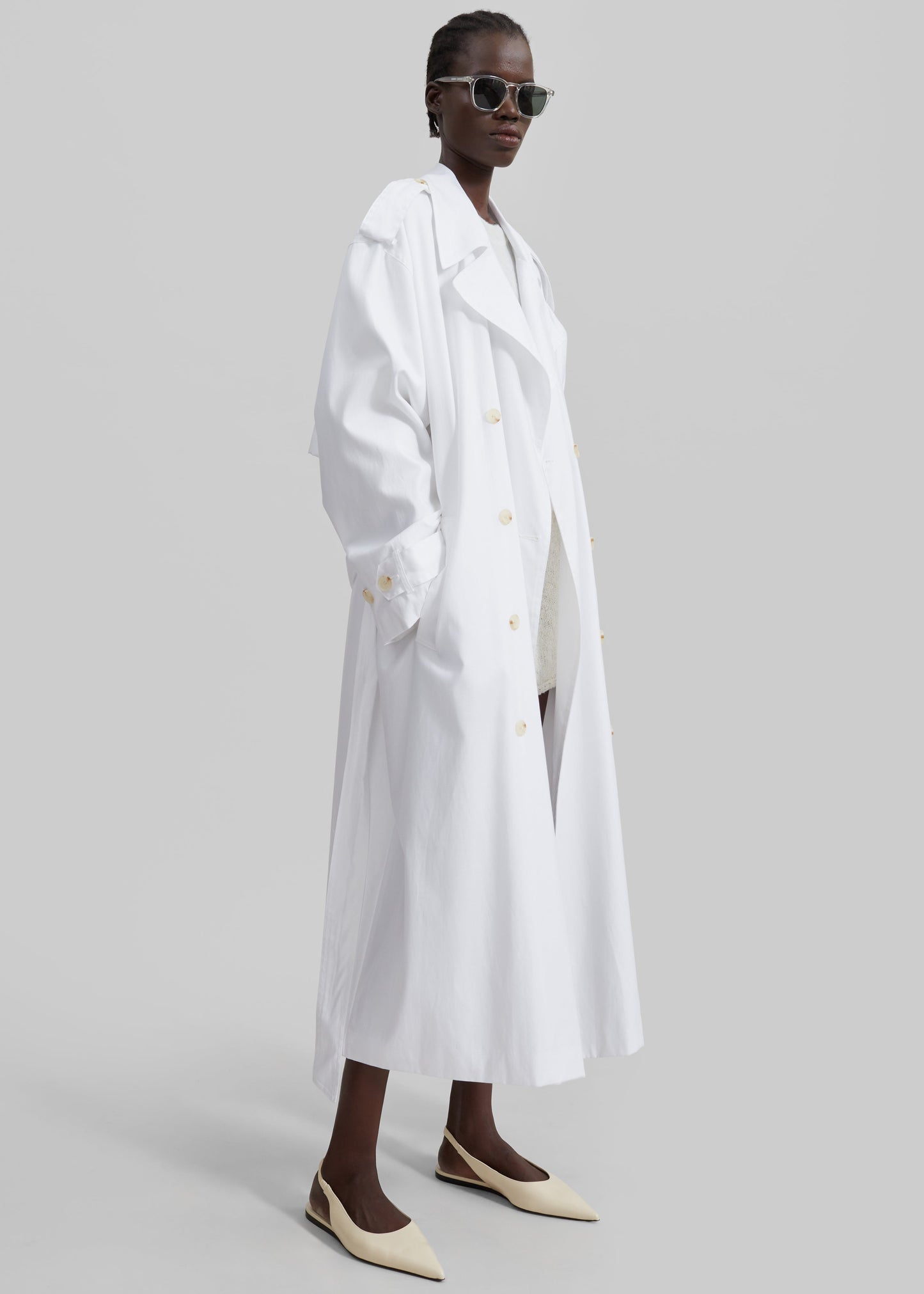 Nara Trench Coat - White