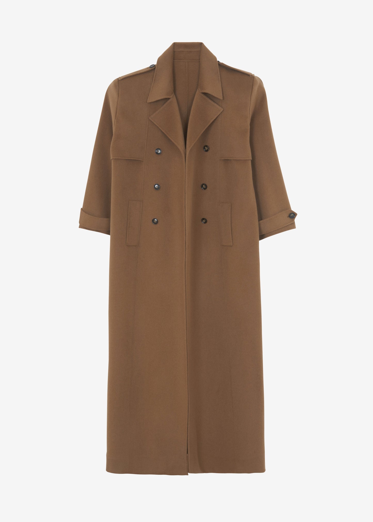 Nikola Padded Trench Coat - Camel