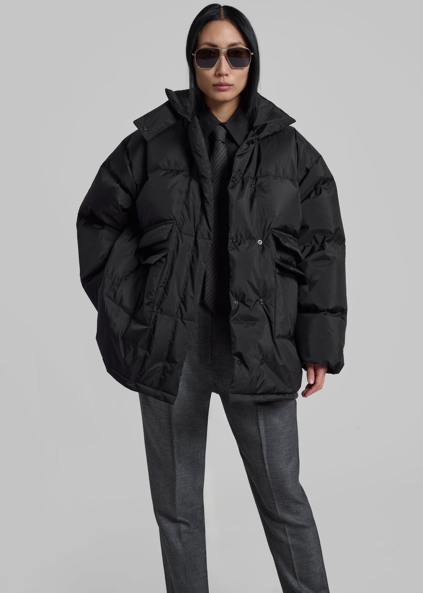 Nixa Puffer Jacket - Black