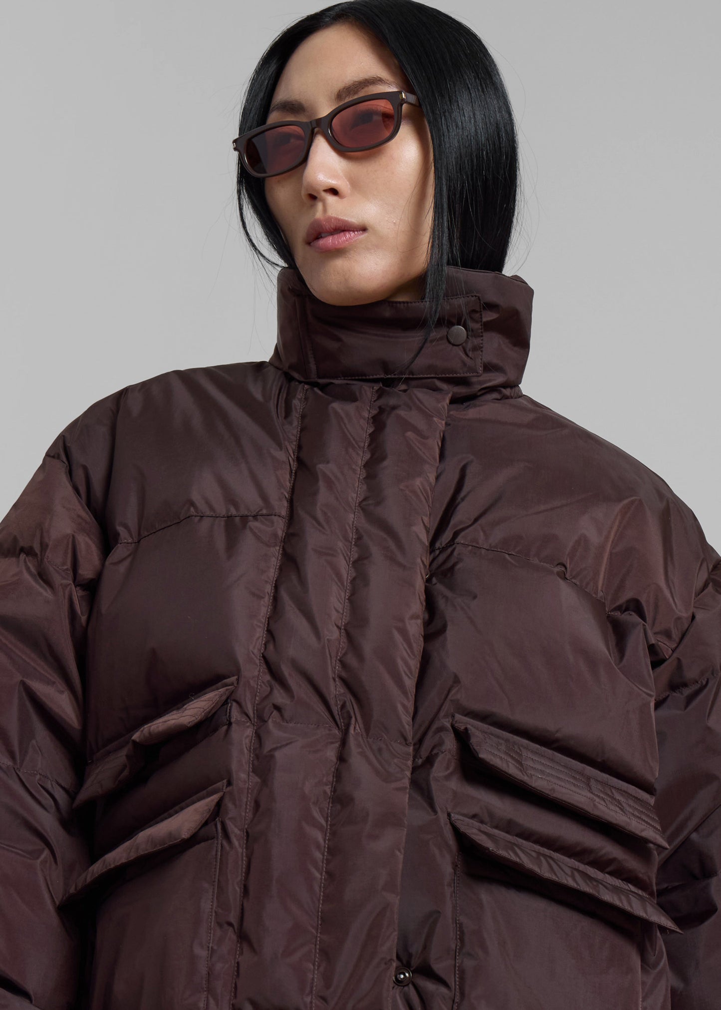 Nixa Puffer Jacket - Brown