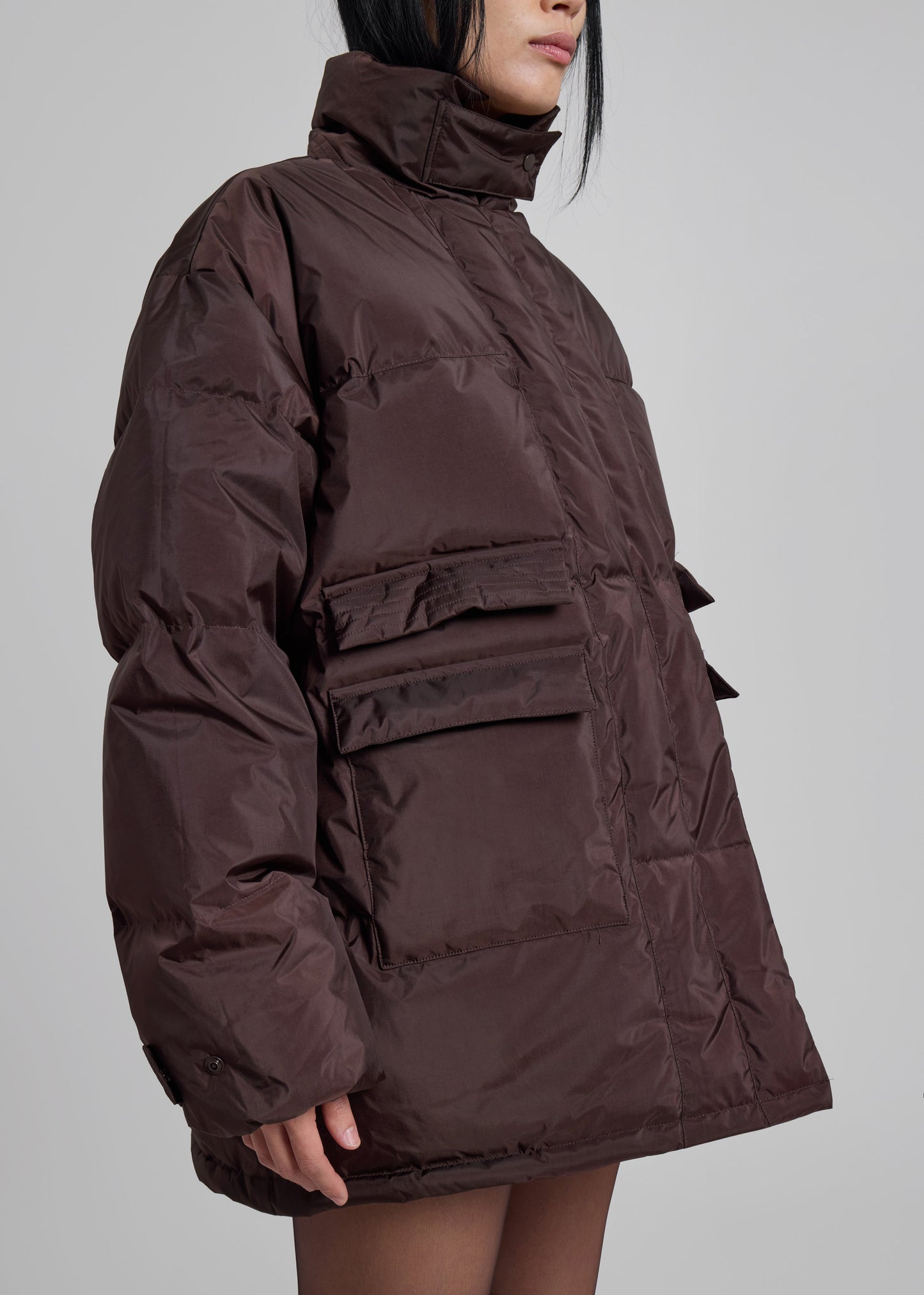 Nixa Puffer Jacket - Brown