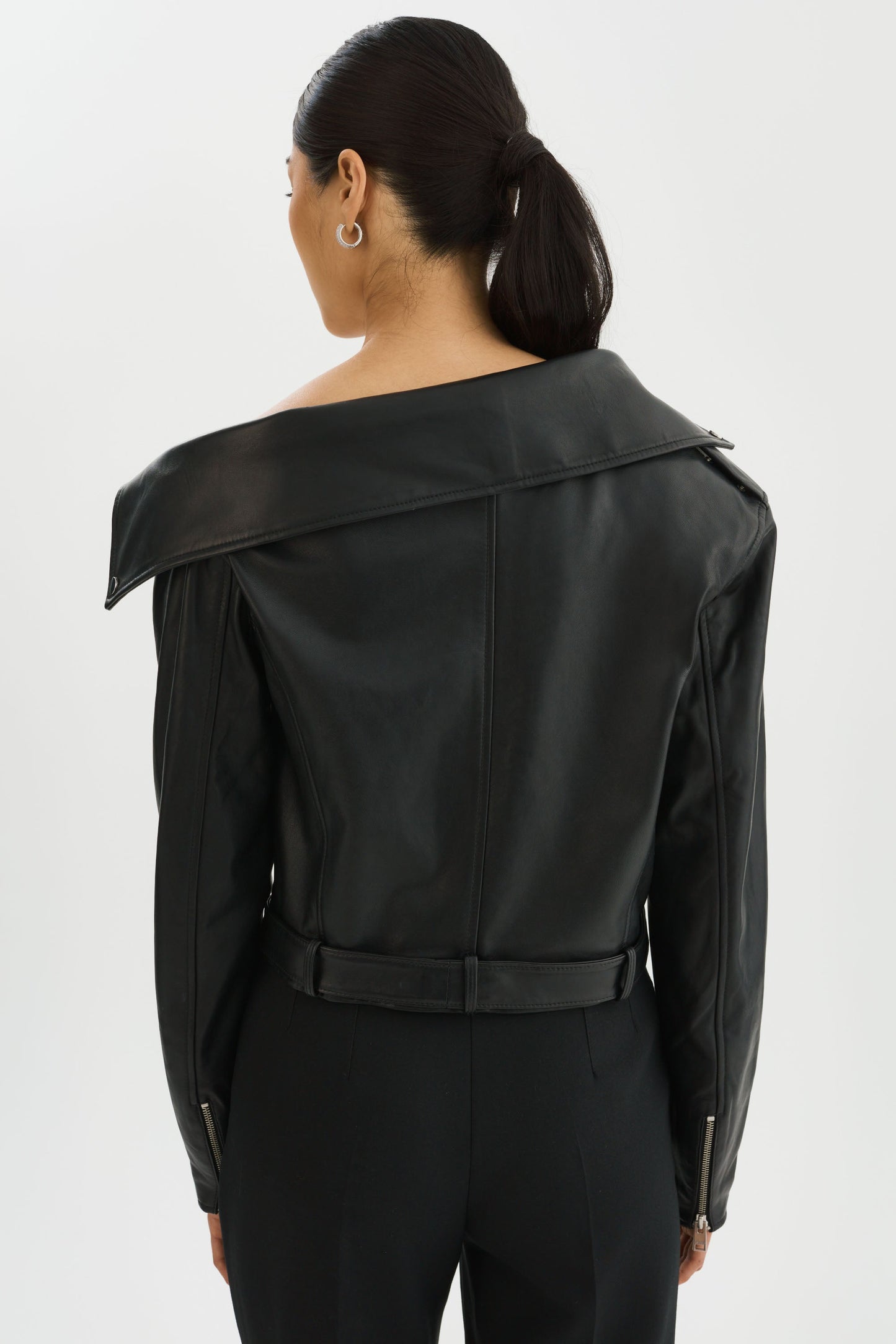 OBELIA | Tulle & Leather Biker Jacket