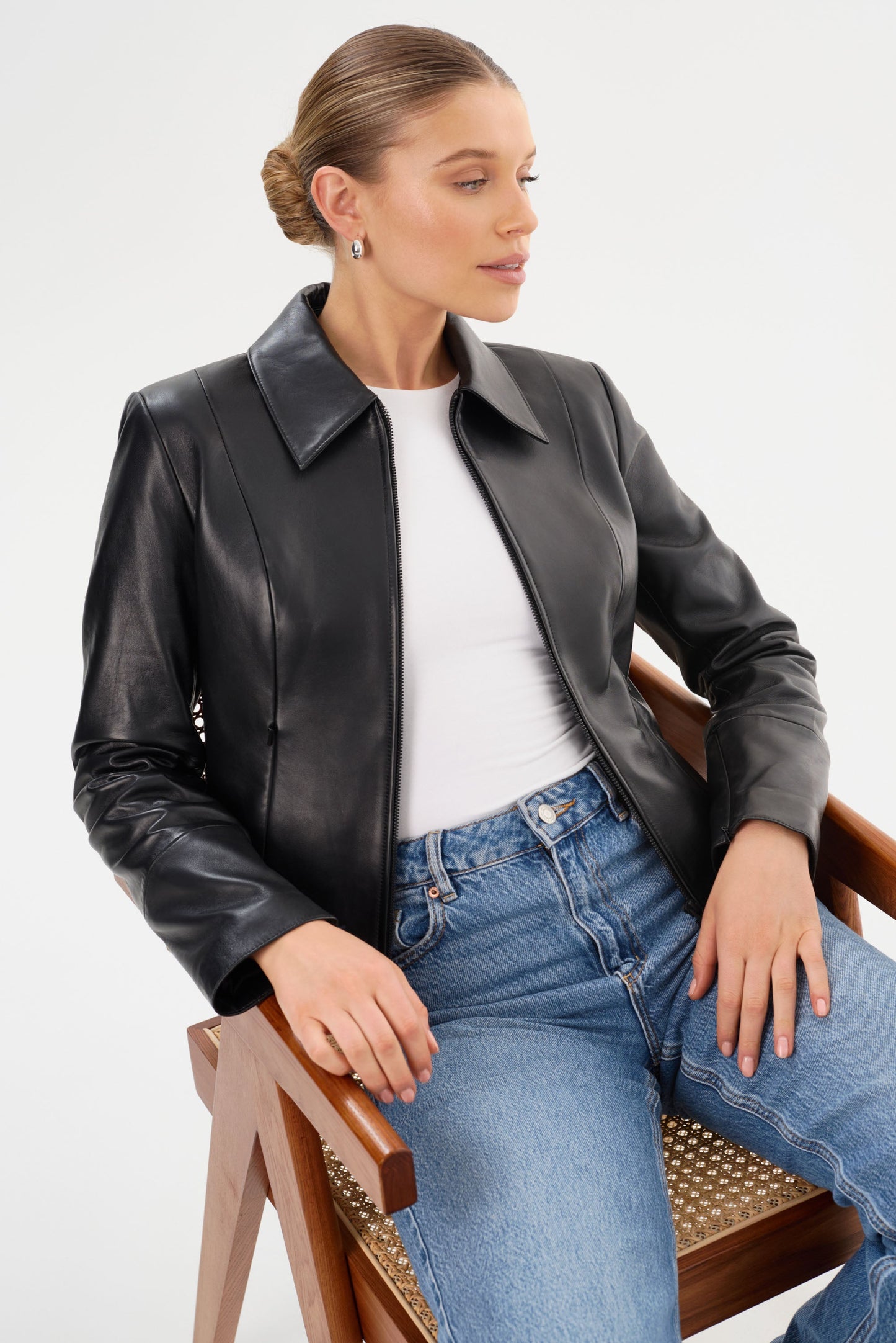 OCEANA | Fitted Leather Jacket