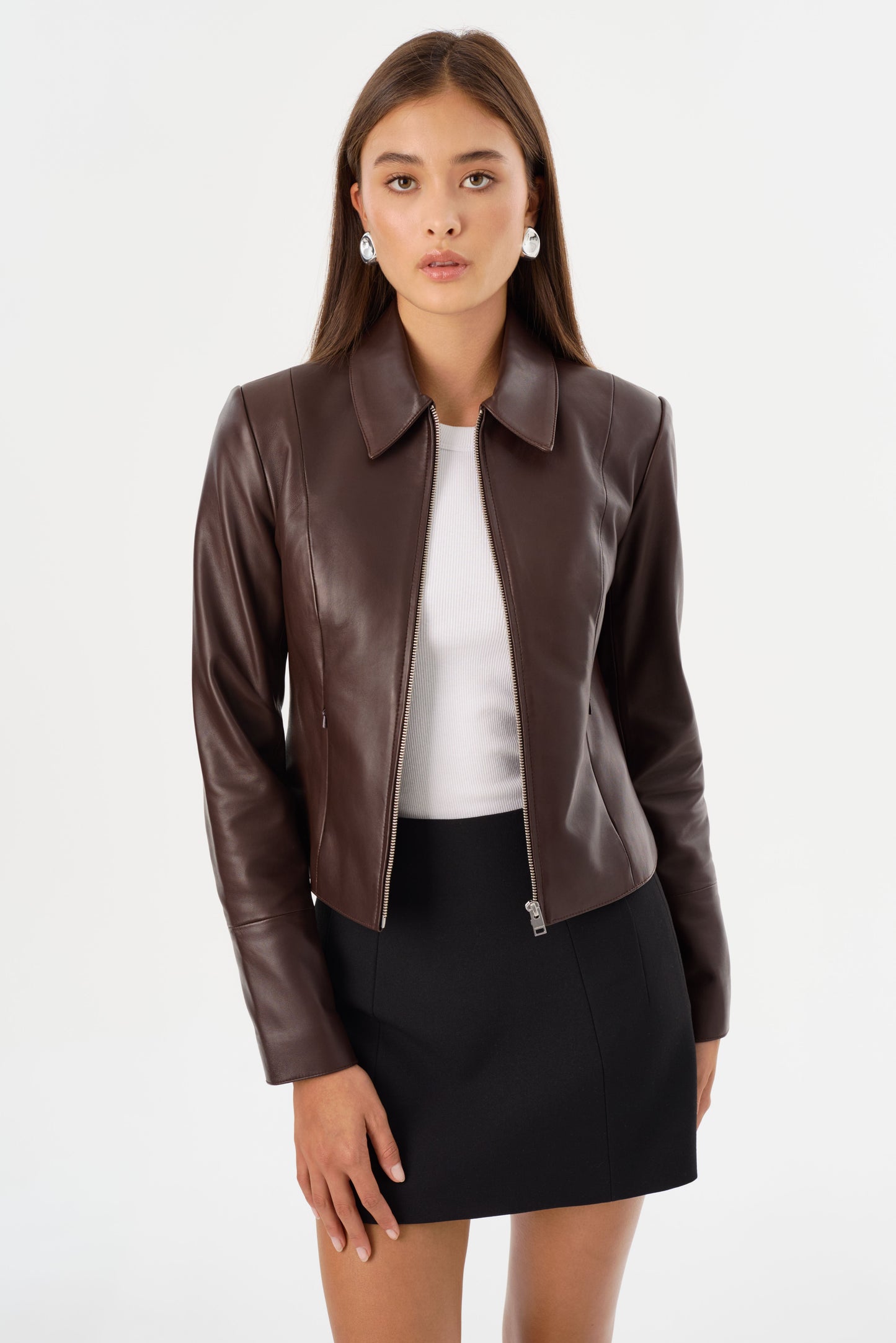 OCEANA | Fitted Leather Jacket