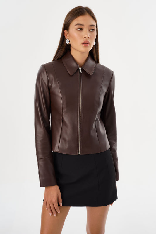 OCEANA | Fitted Leather Jacket