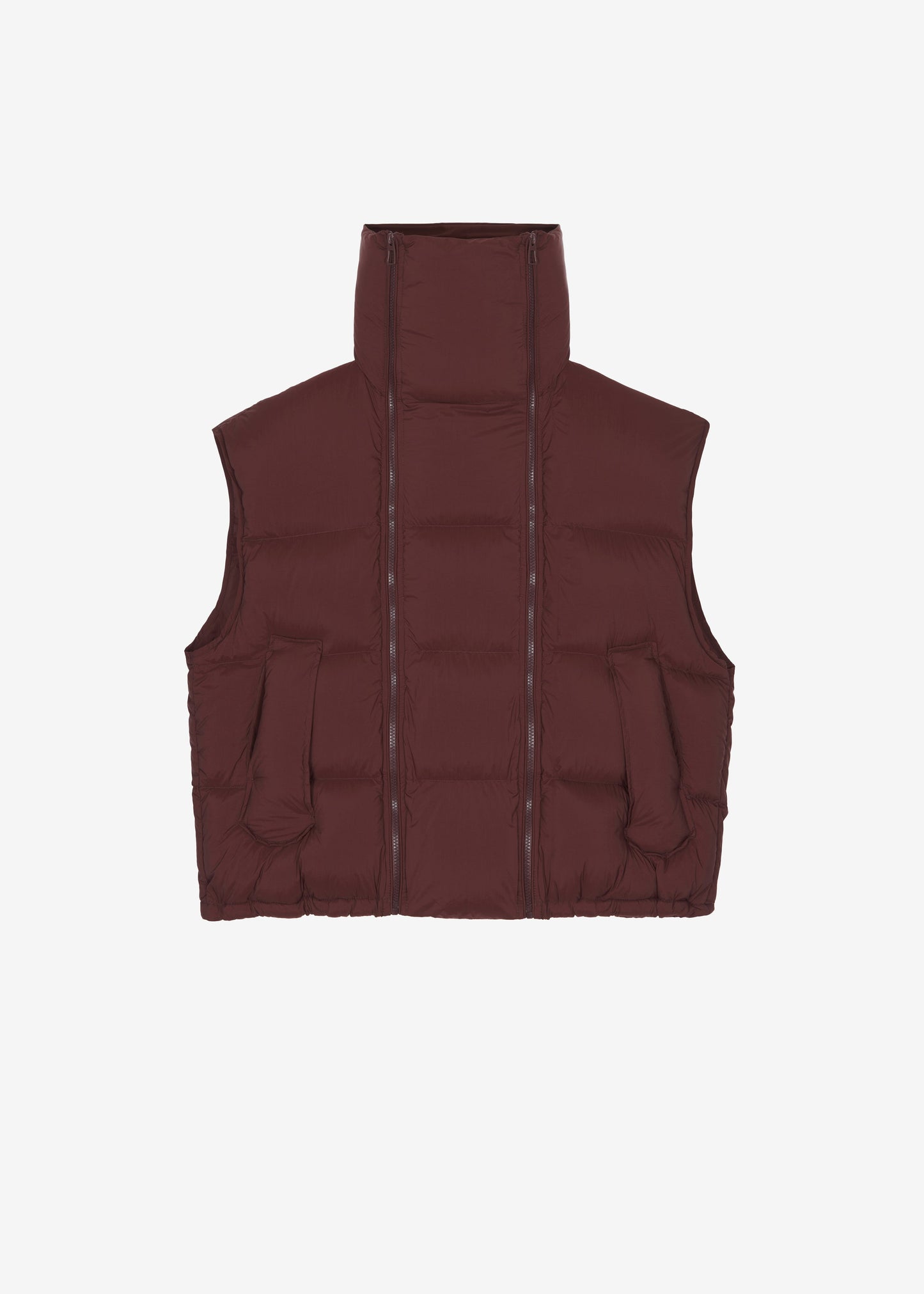 Otley Sleeveless Puffer Vest - Burgundy