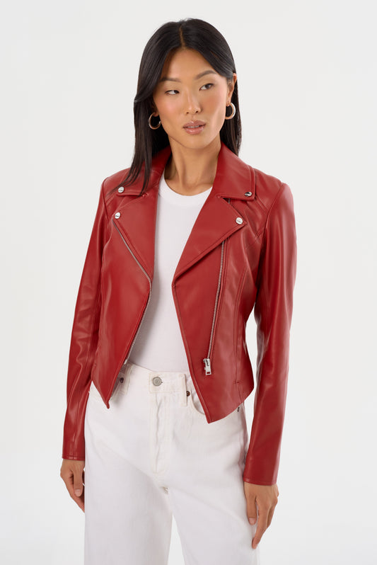 PASCALE | Fitted Faux Leather Jacket