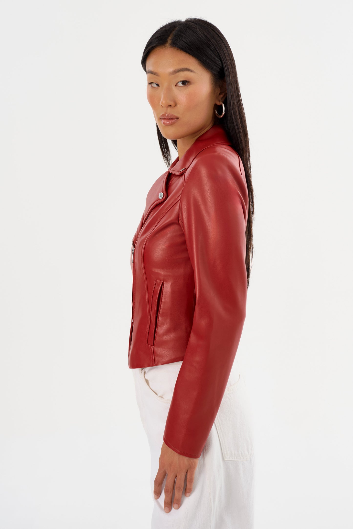 PASCALE | Fitted Faux Leather Jacket