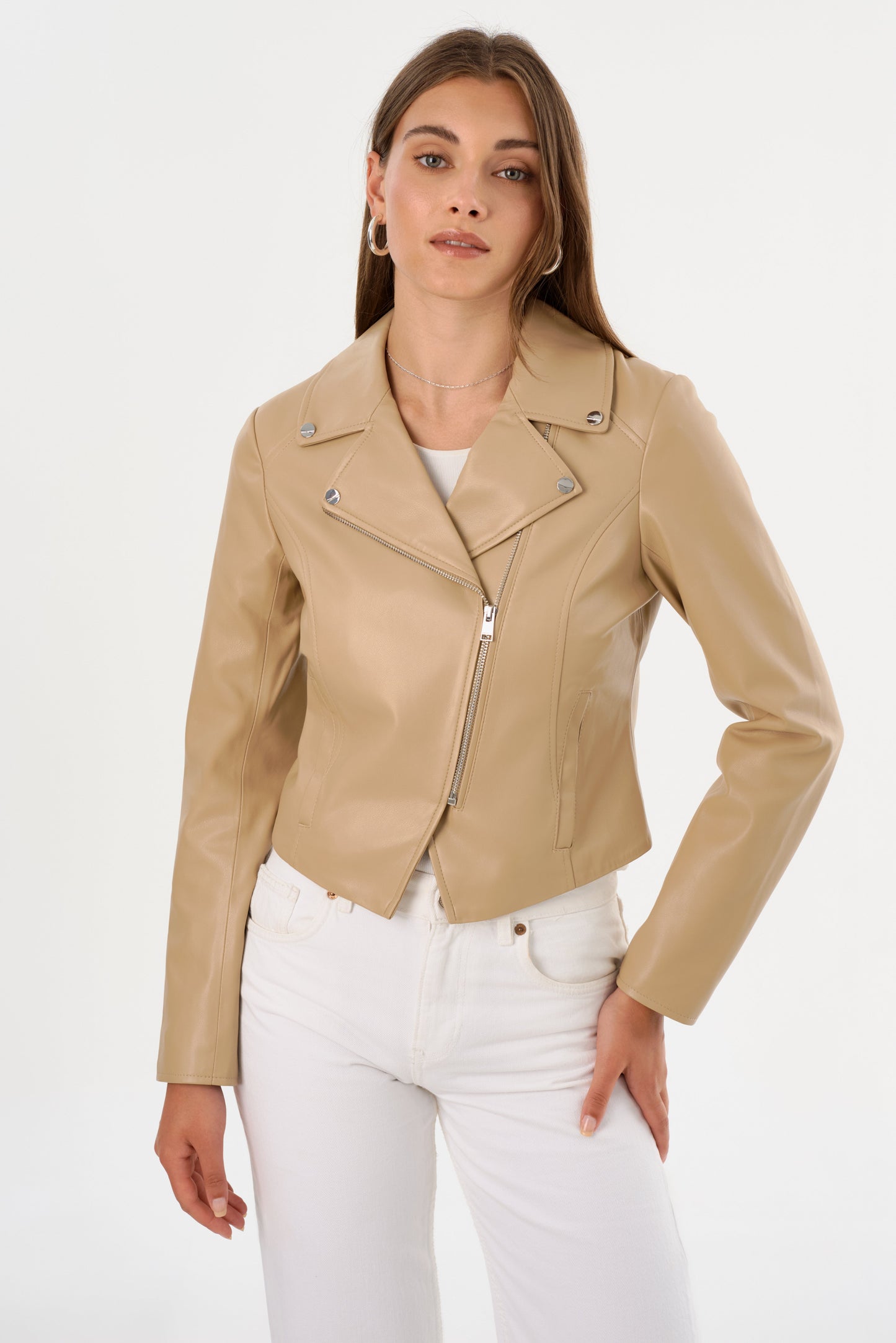 PASCALE | Fitted Faux Leather Jacket