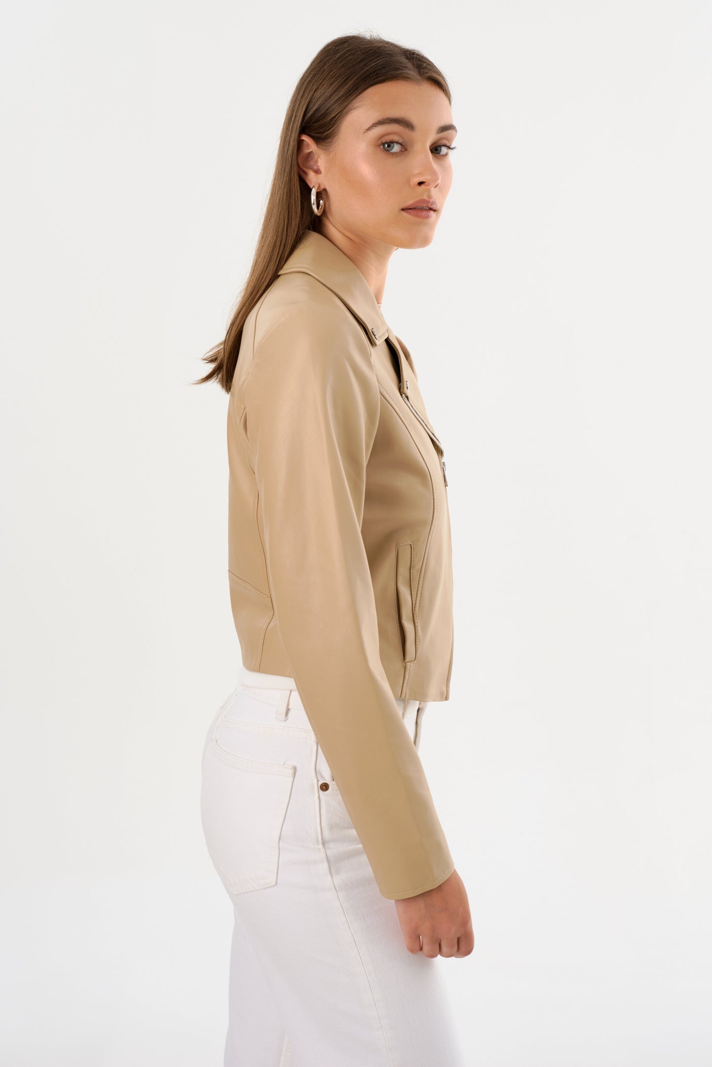 PASCALE | Fitted Faux Leather Jacket