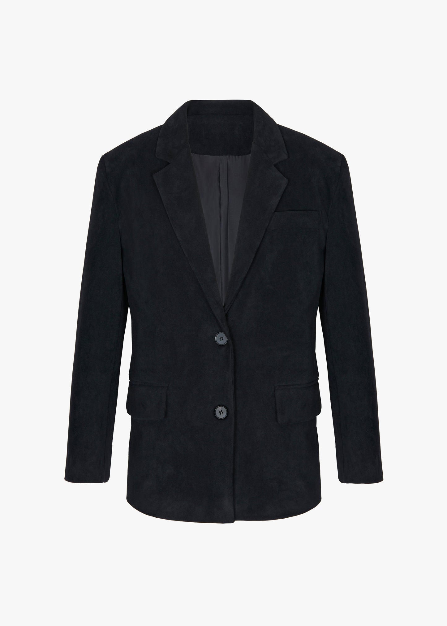 Peoria Faux Suede Blazer - Black