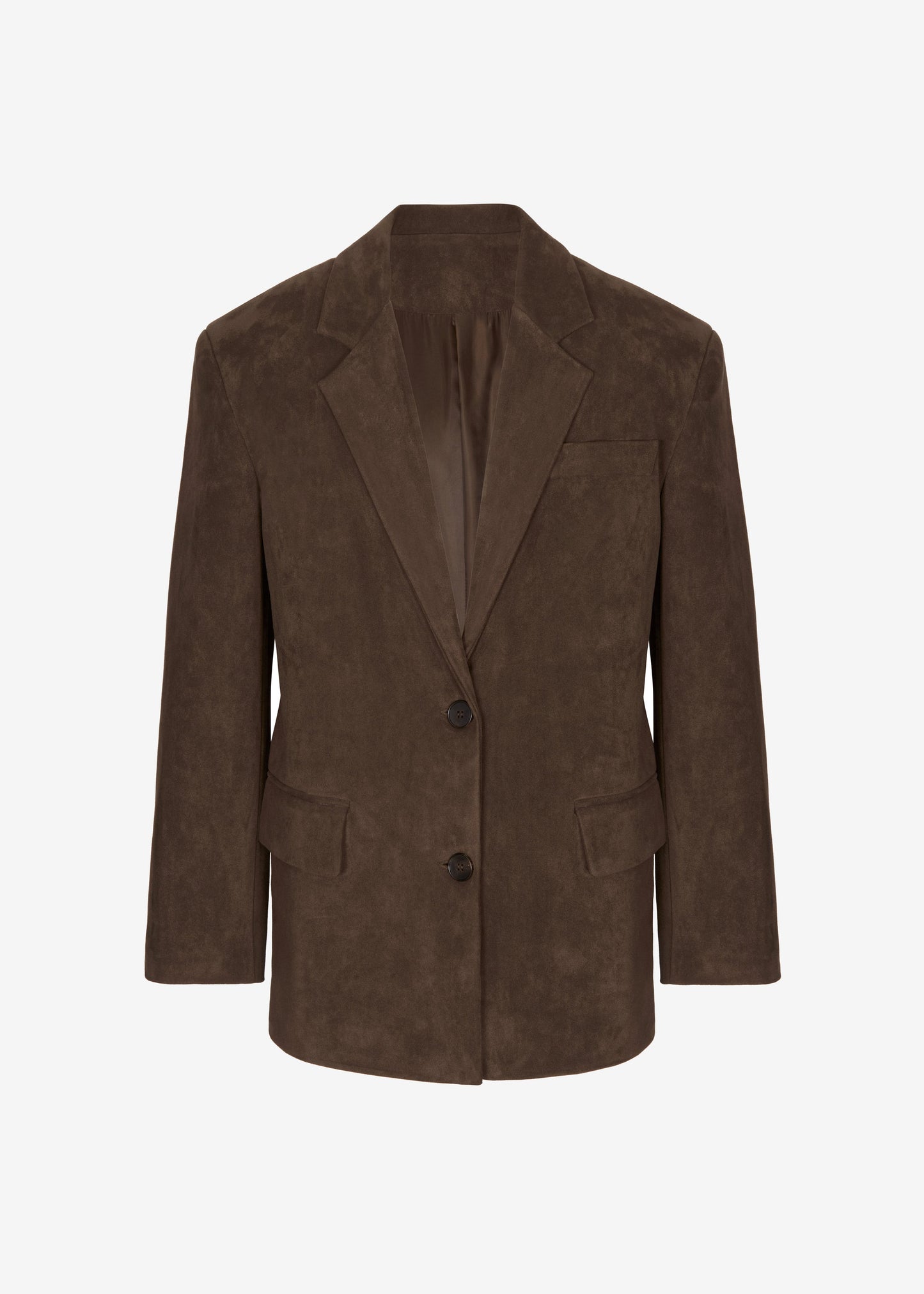 Peoria Faux Suede Blazer - Brown