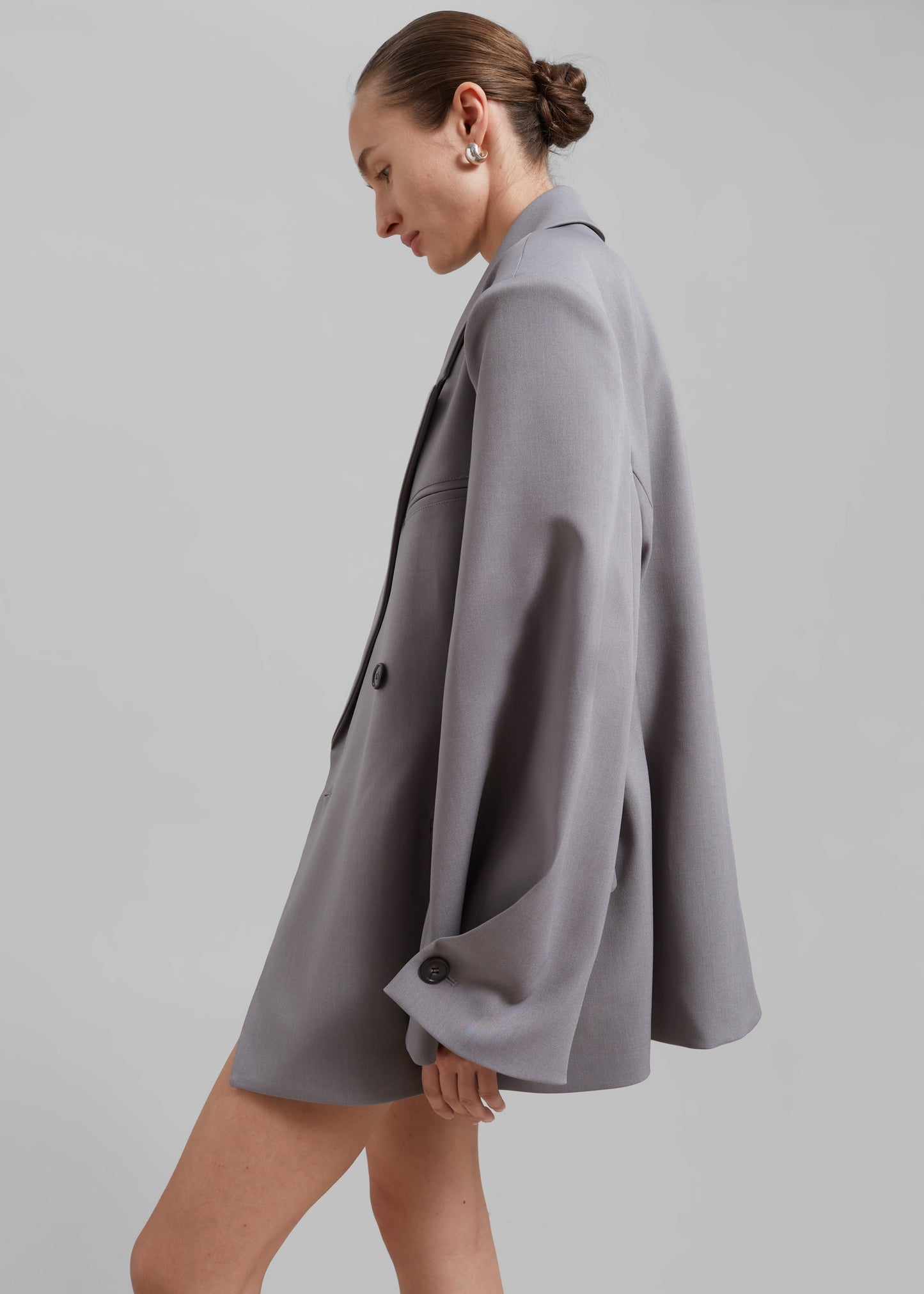 Pia Boxy Blazer - Grey