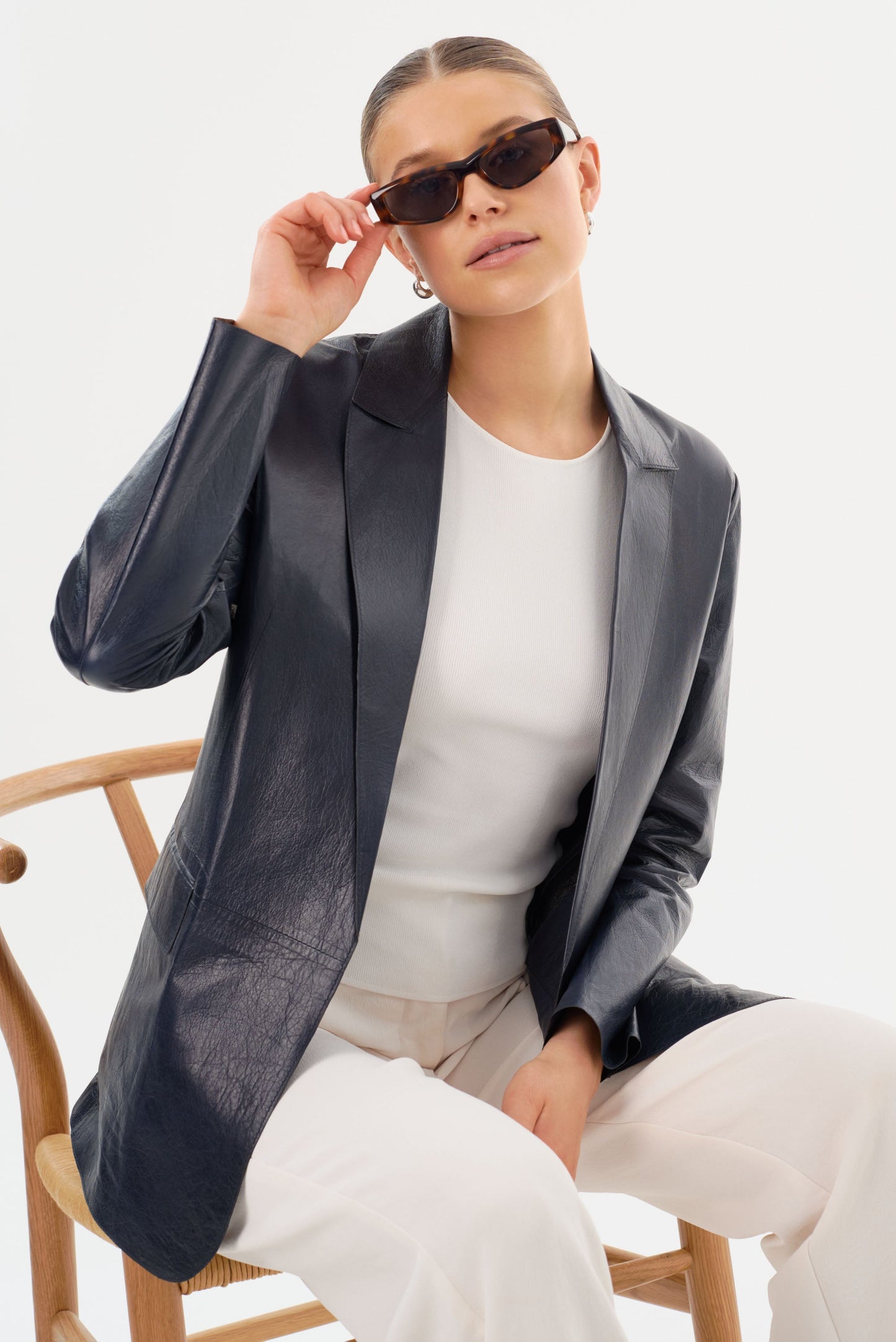 QUIRINA | Leather Blazer