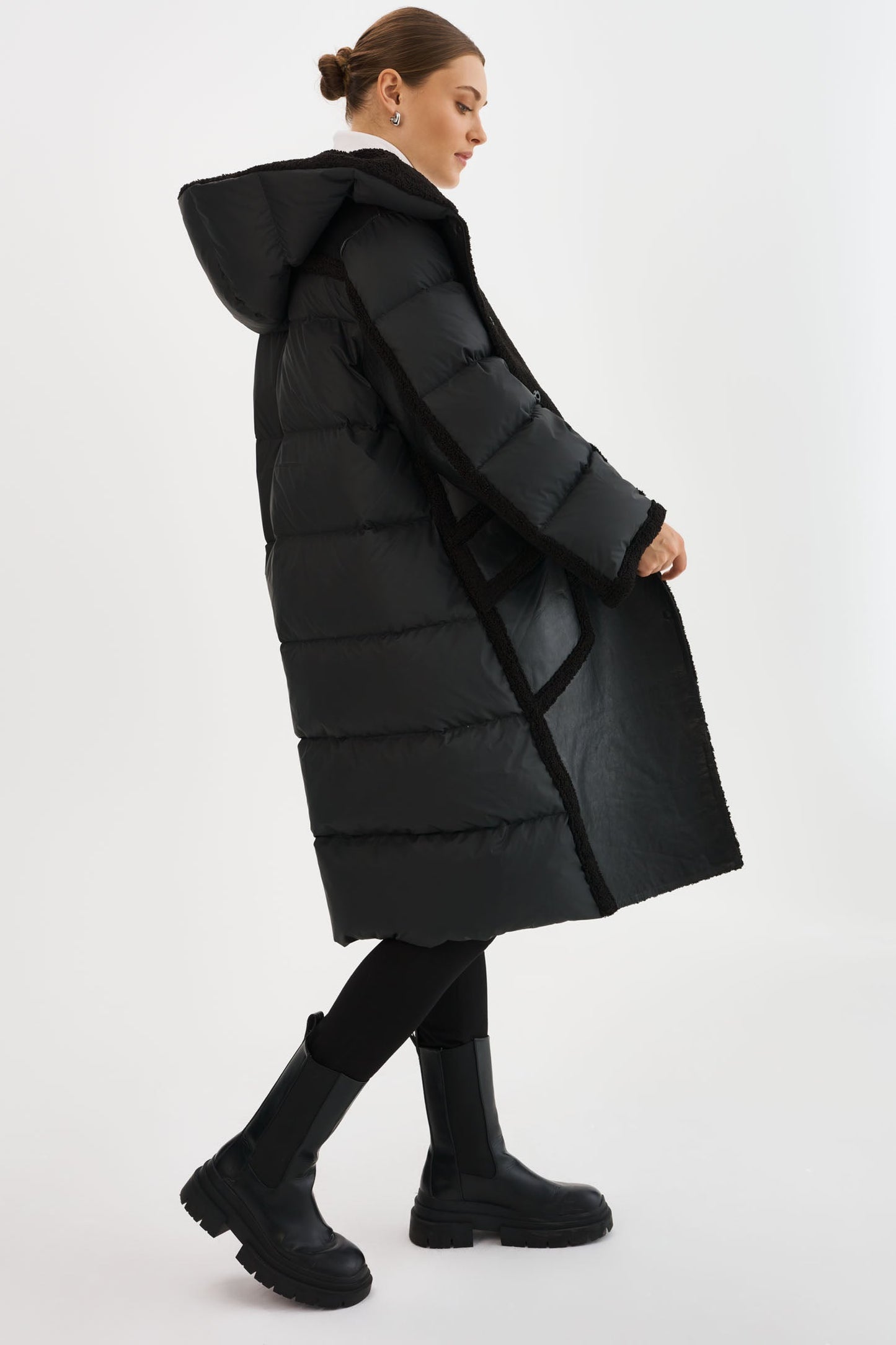 REXANA | Mixed Media Puffer Coat