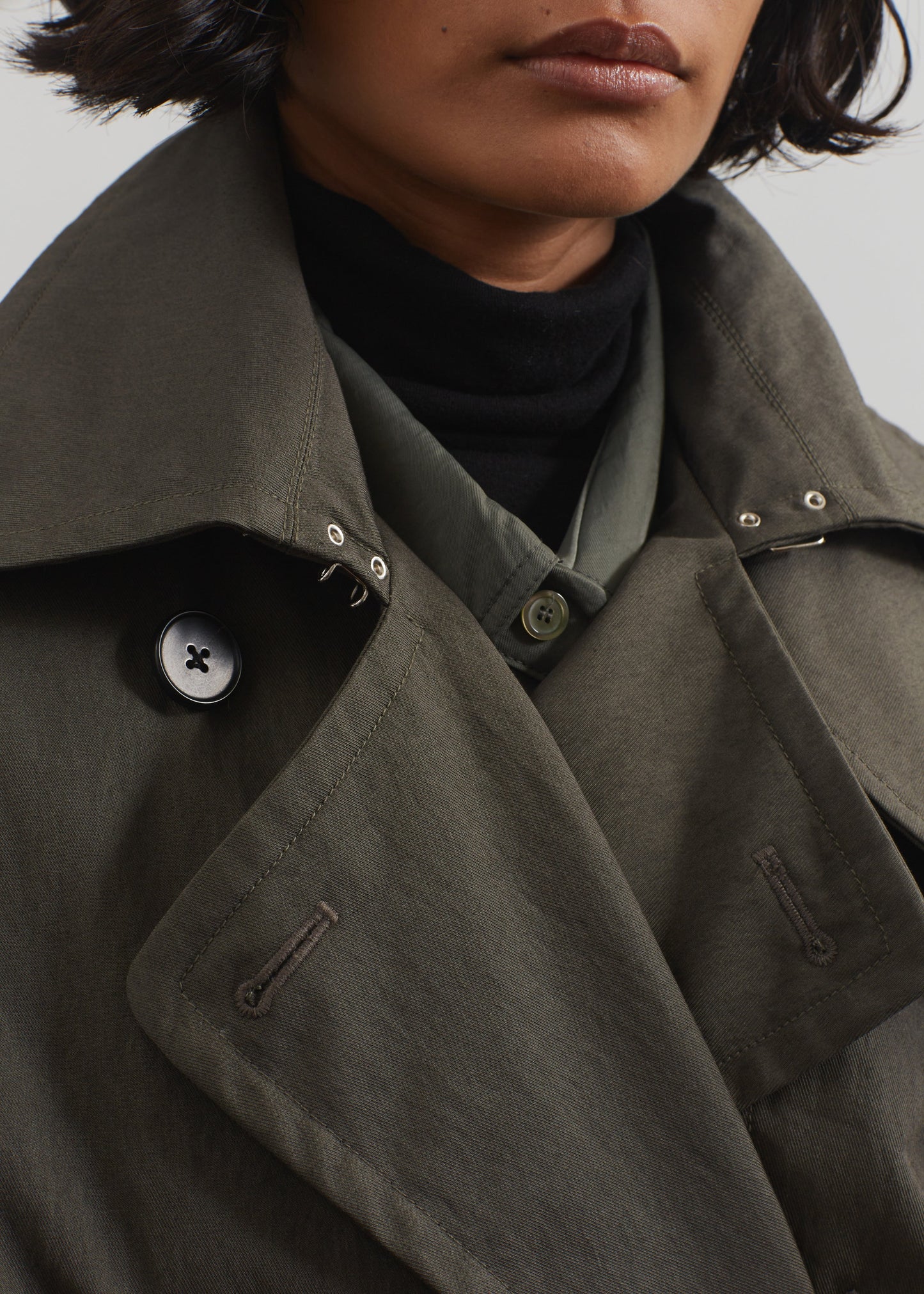 Rolen Trench Coat - Dark Olive