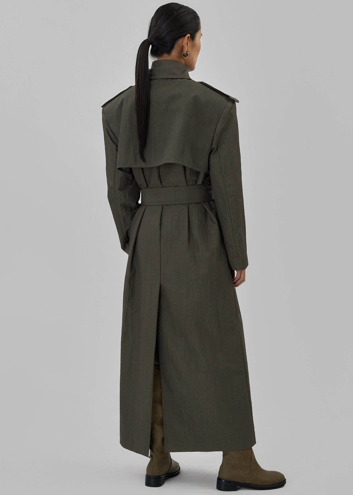 Rolen Trench Coat - Dark Olive