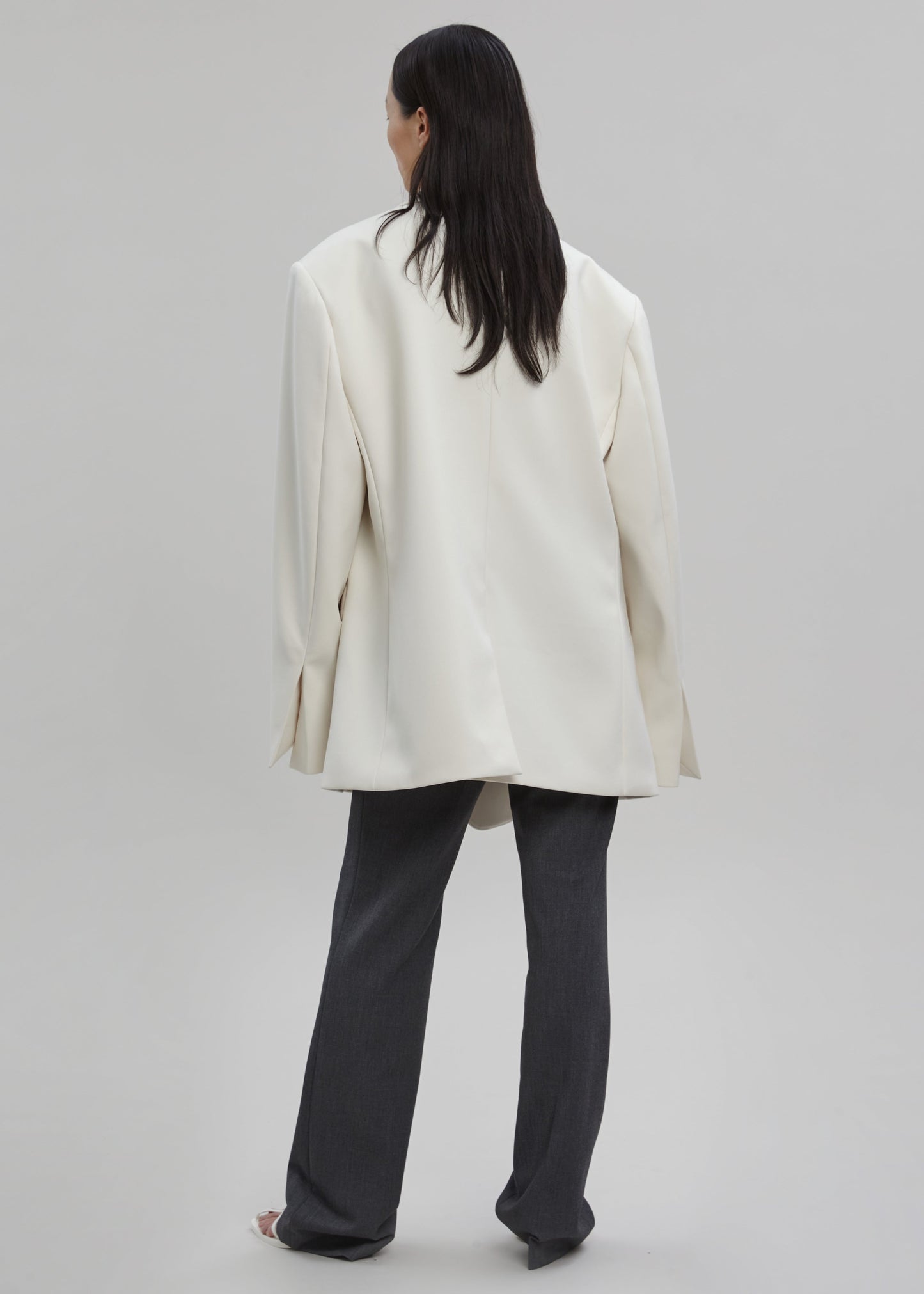 Sadie Oversized Double Breasted Blazer - Cream