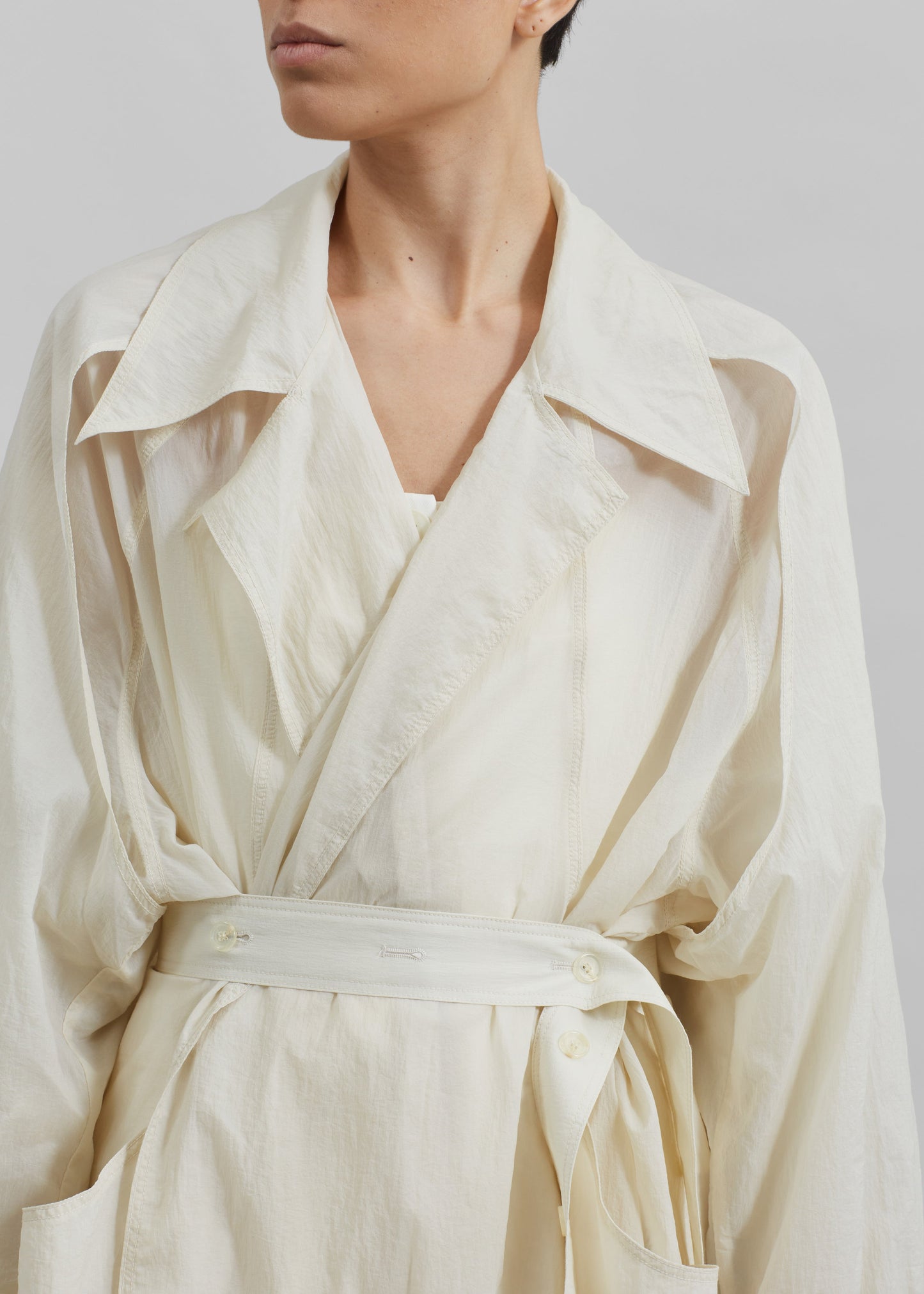 Sal Trench Coat - Ivory