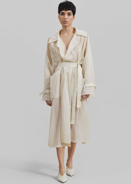 Sal Trench Coat - Ivory