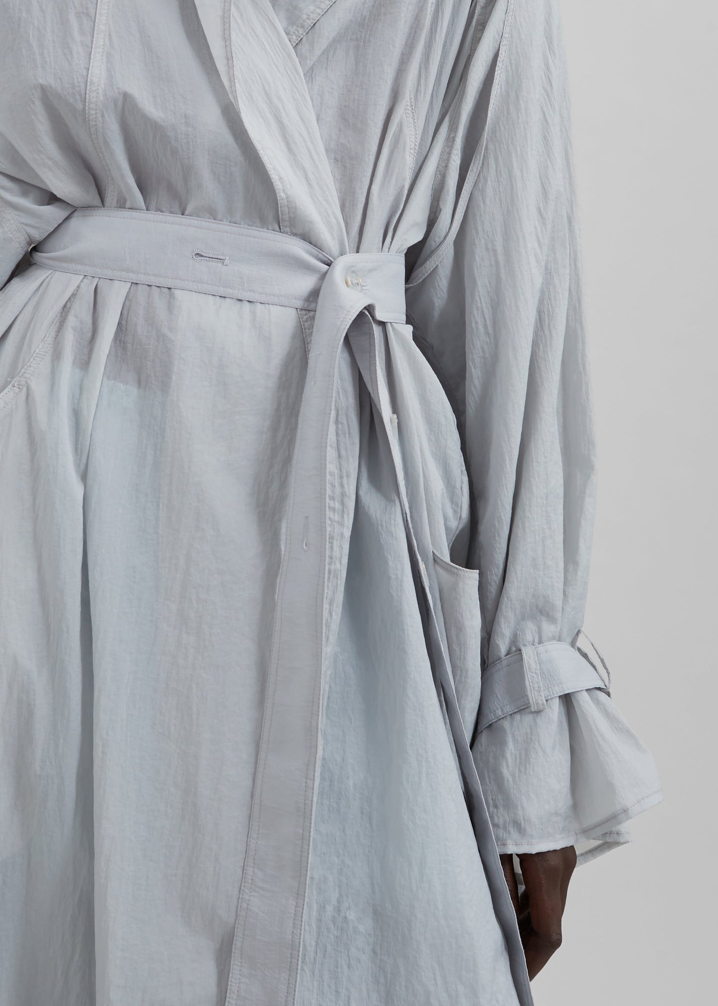 Sal Trench Coat - Light Grey