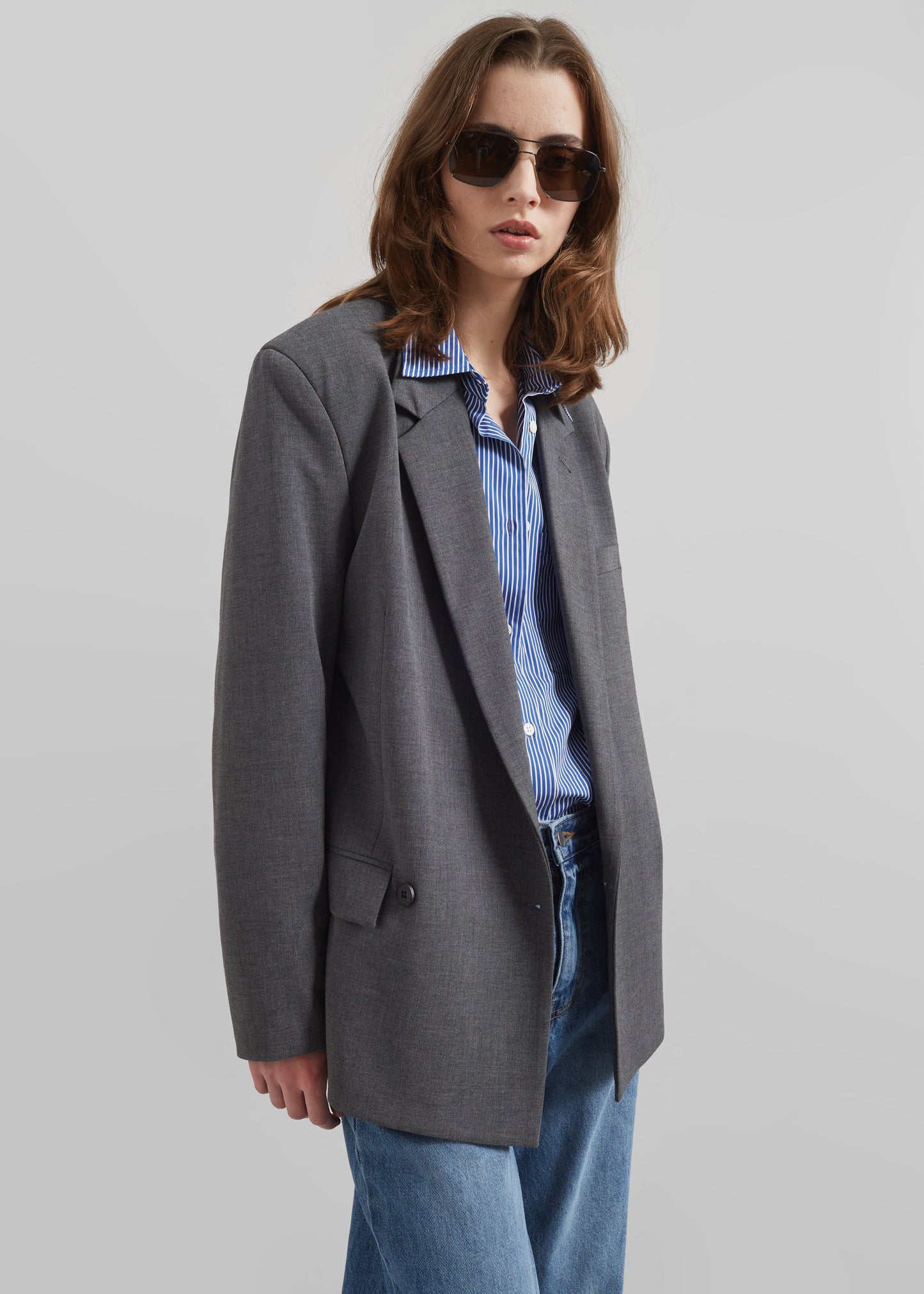 Salzburg Belted Blazer - Grey