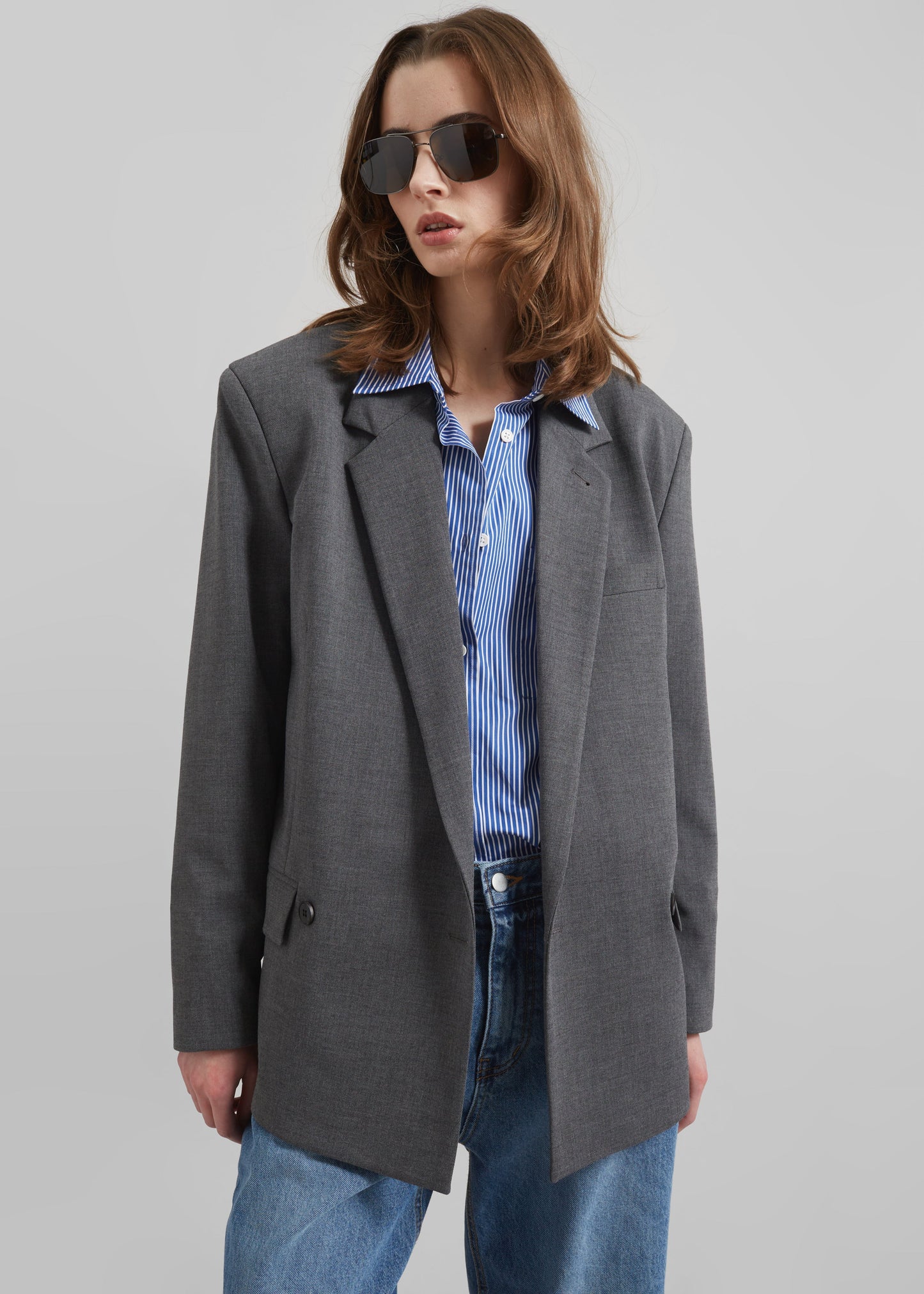 Salzburg Belted Blazer - Grey