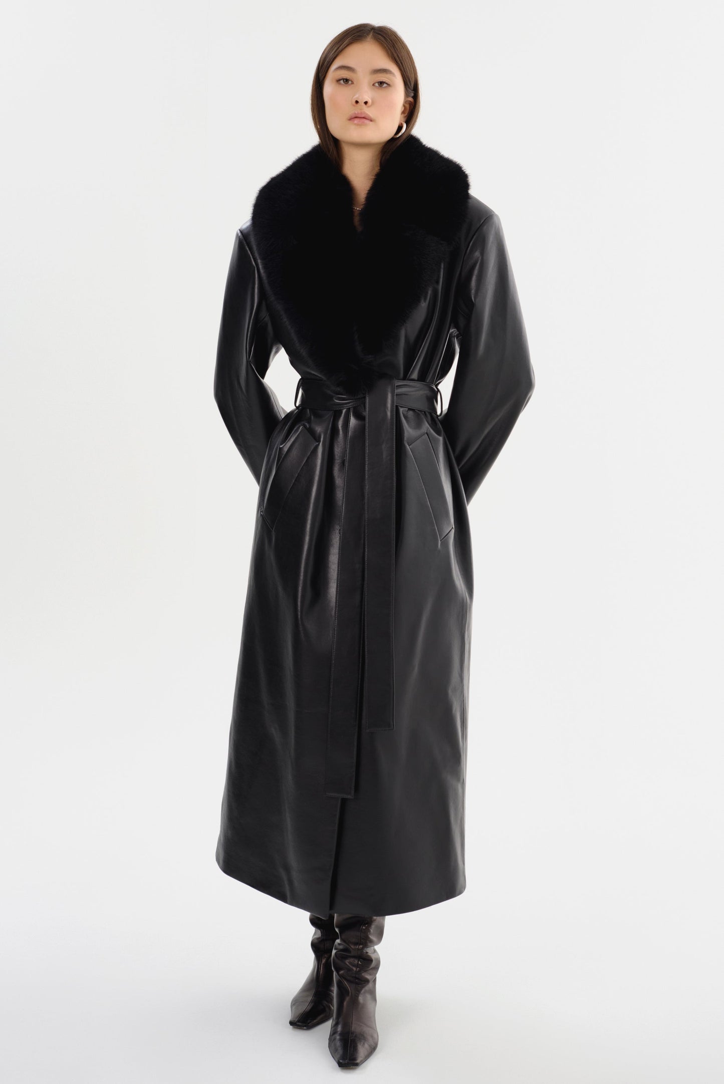 SARITA | Recycled Leather Maxi Coat