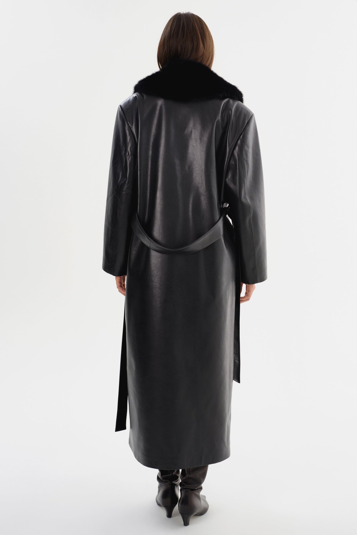 SARITA | Recycled Leather Maxi Coat