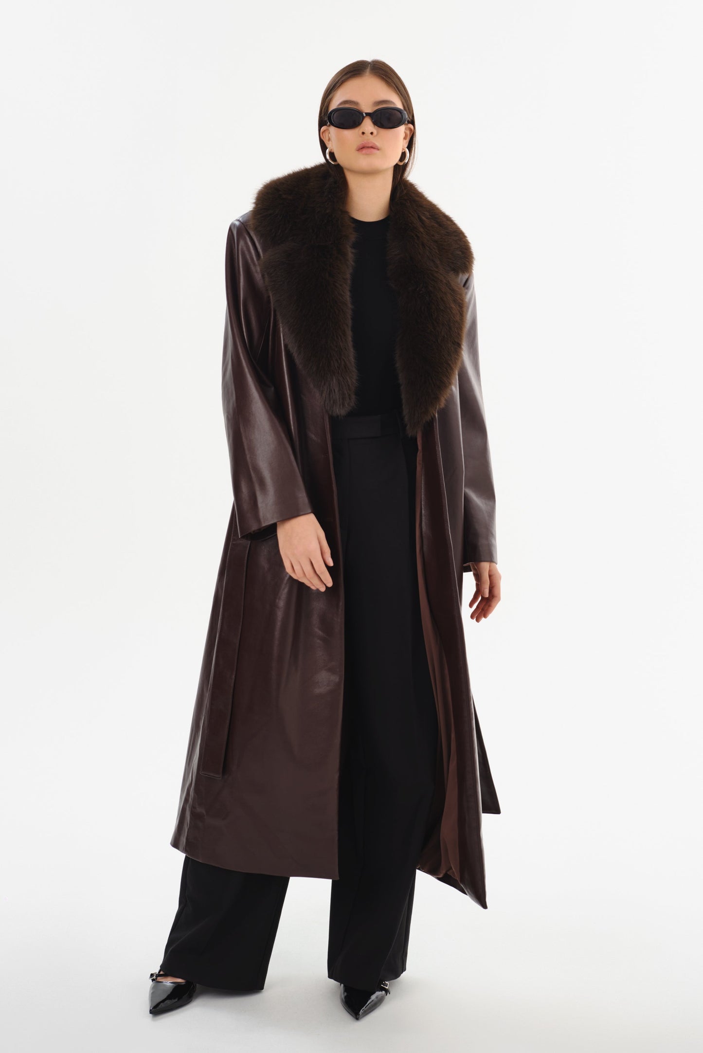 SARITA | Recycled Leather Maxi Coat