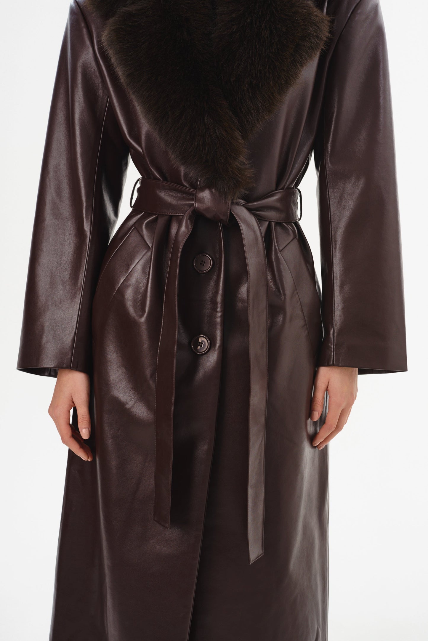 SARITA | Recycled Leather Maxi Coat