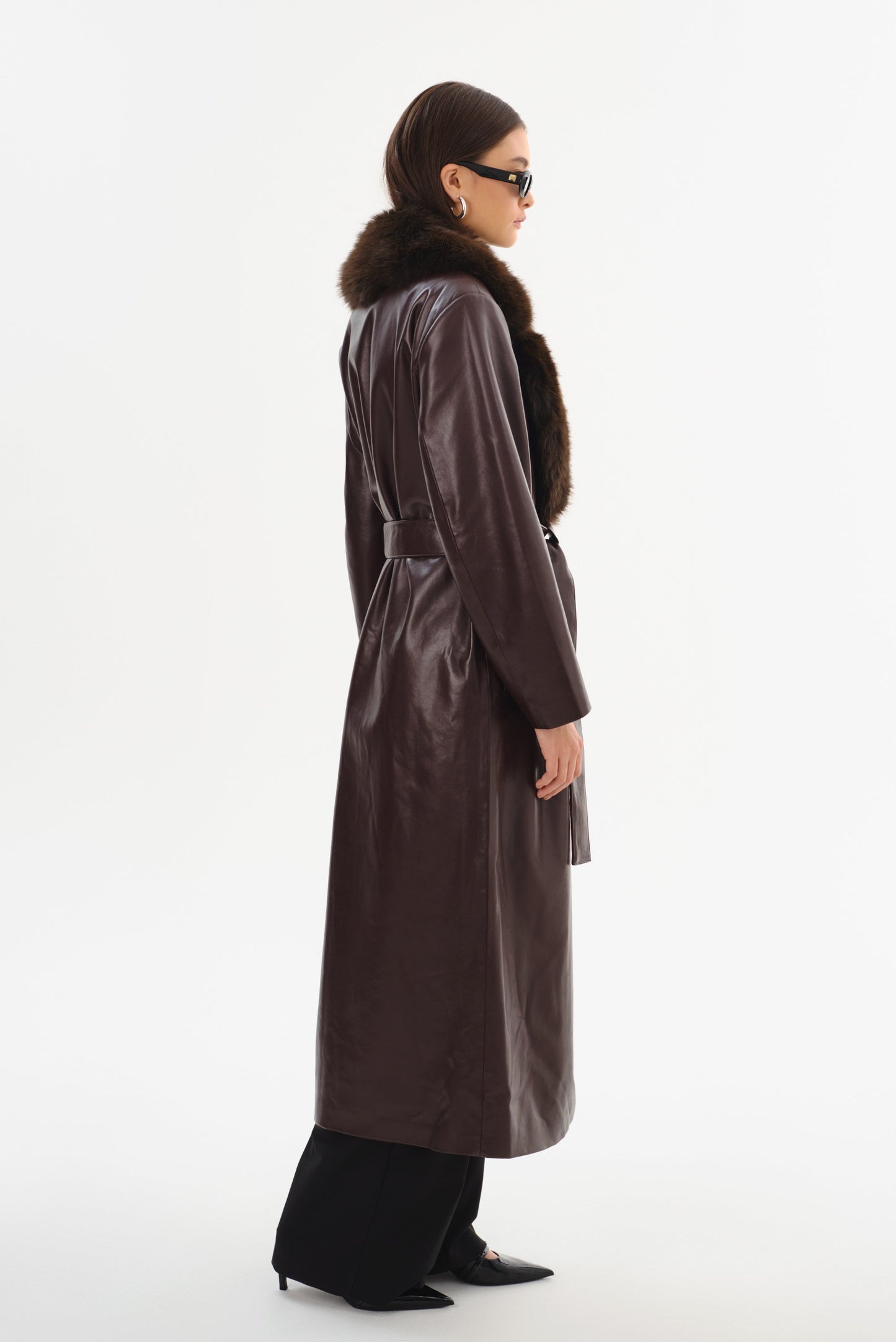 SARITA | Recycled Leather Maxi Coat