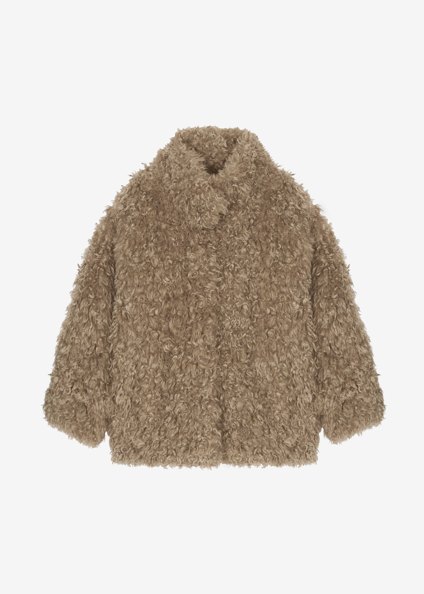 Scotia Faux Shearling Jacket - Beige