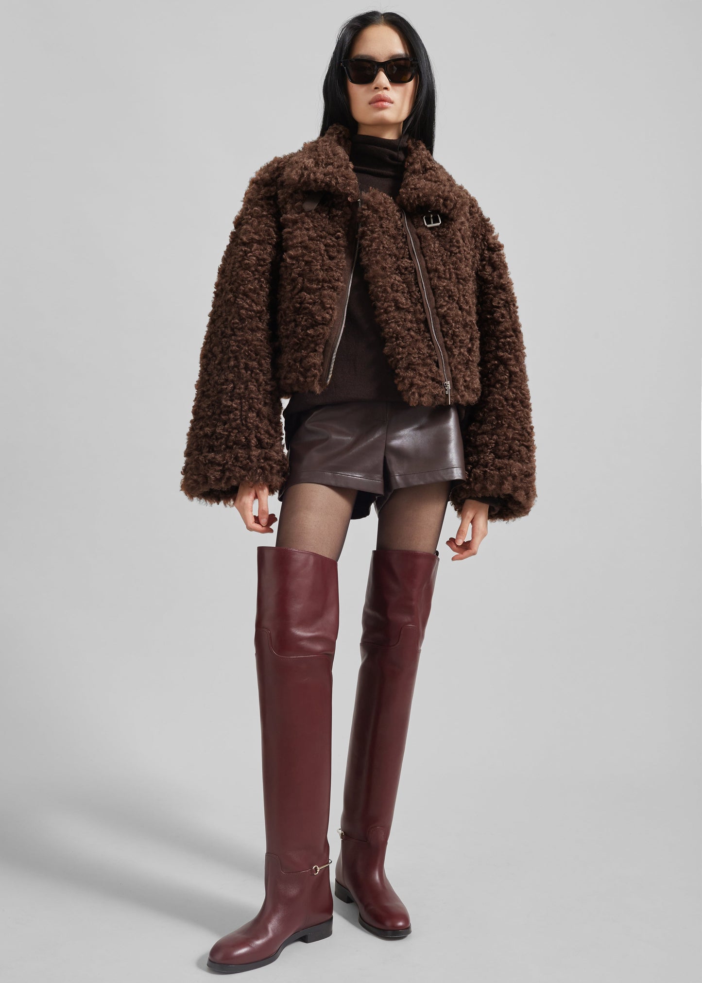 Skov Faux Shearling Jacket - Brown