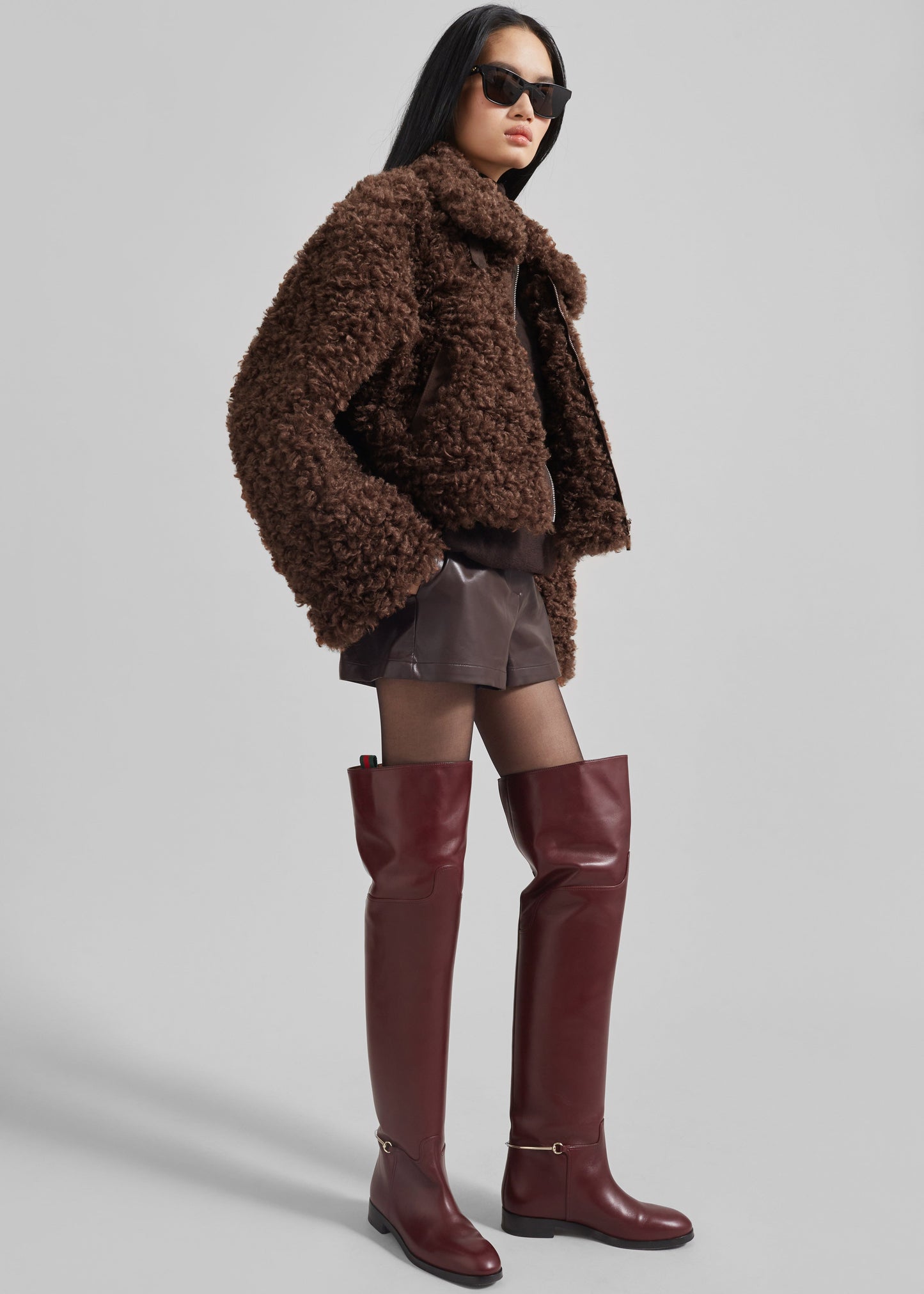 Skov Faux Shearling Jacket - Brown