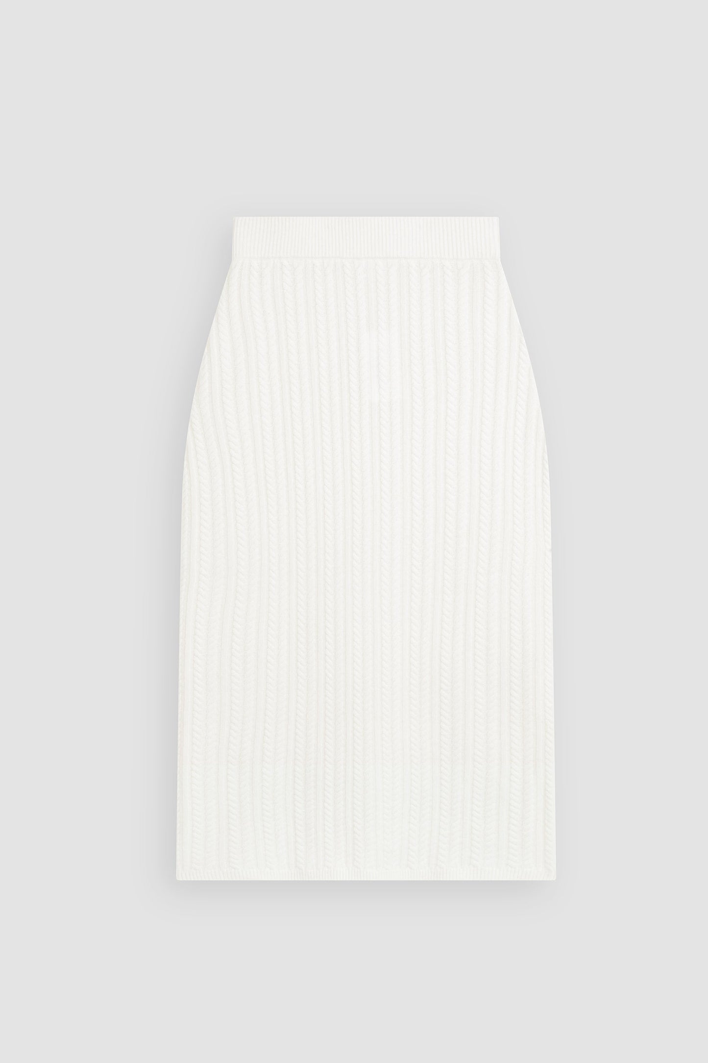 Shea Cable Stitch Cashmere Skirt